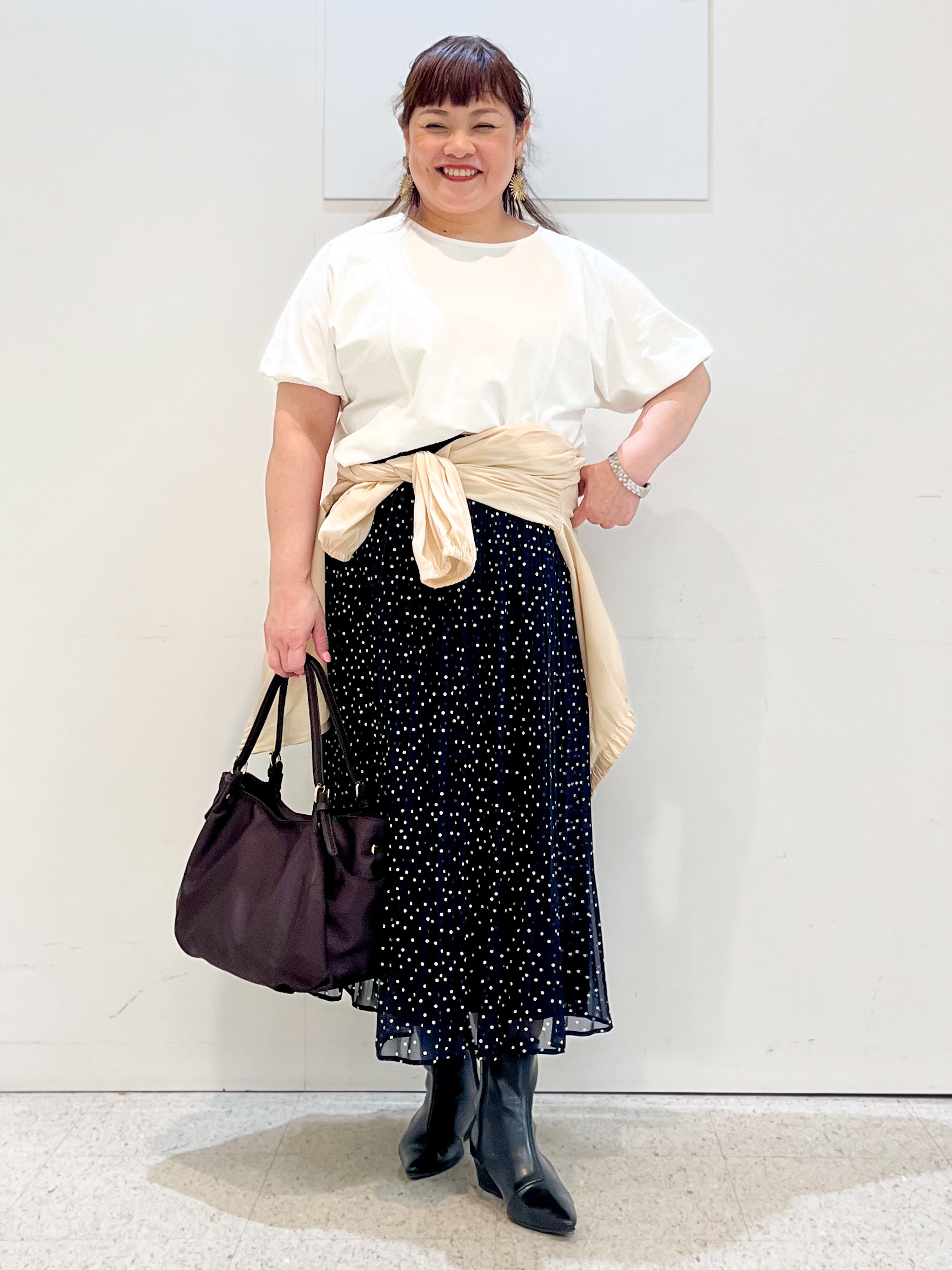 kimmyさんの「Reflect｜フロントファスナーシアーブルゾン」を使ったコーディネート