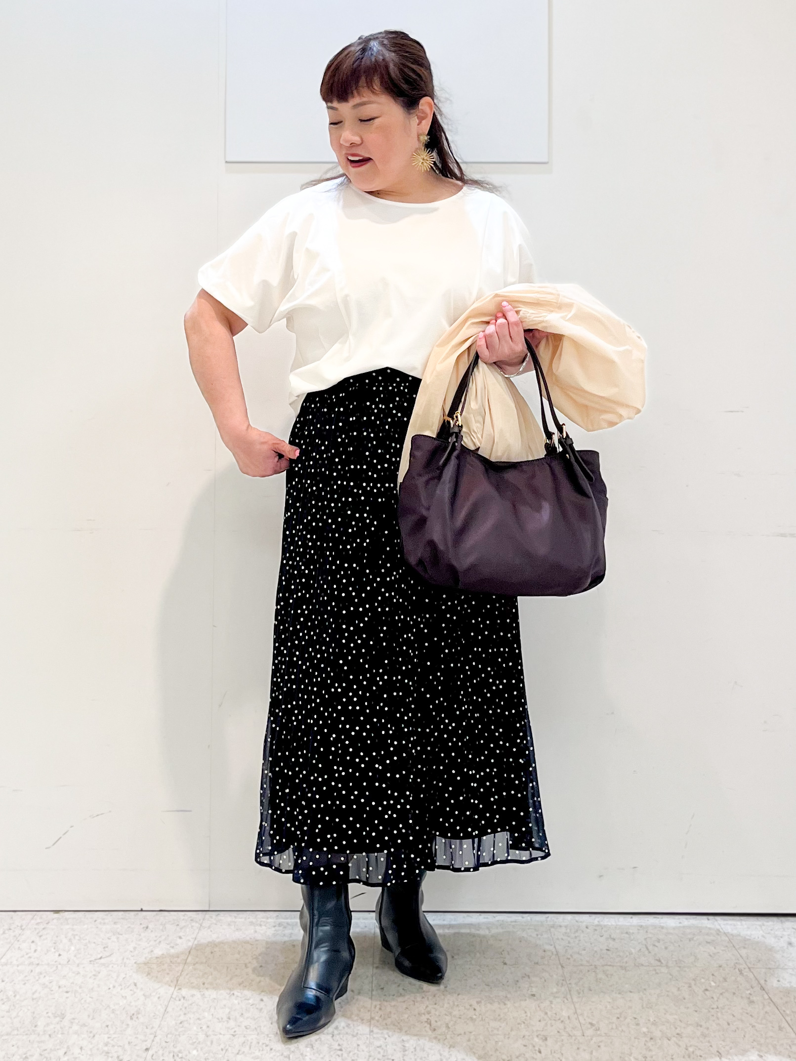 kimmyさんの「Reflect｜フロントファスナーシアーブルゾン」を使ったコーディネート