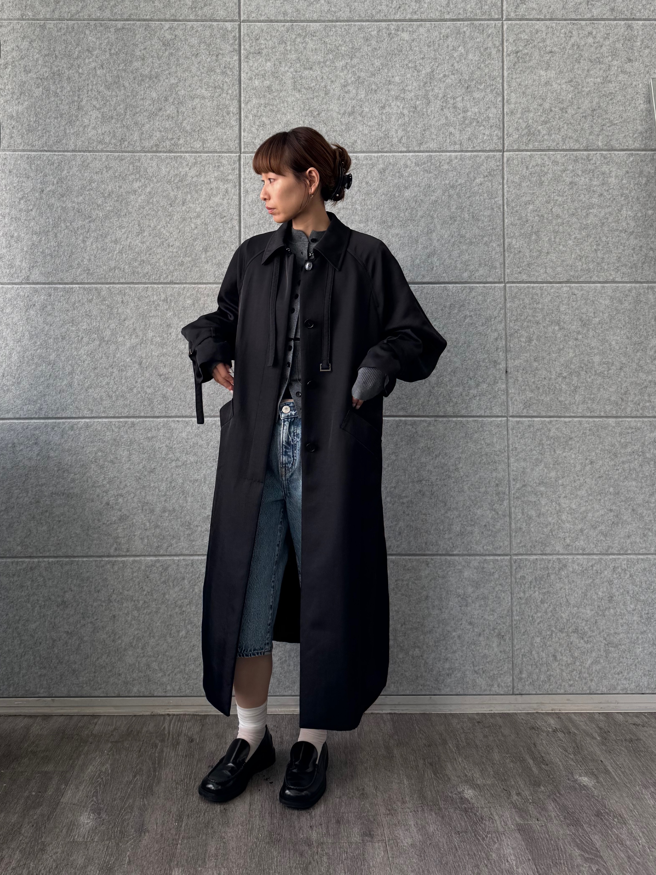 designer yukaさんの「CODE A｜modular button knit cardigan」を使ったコーディネート