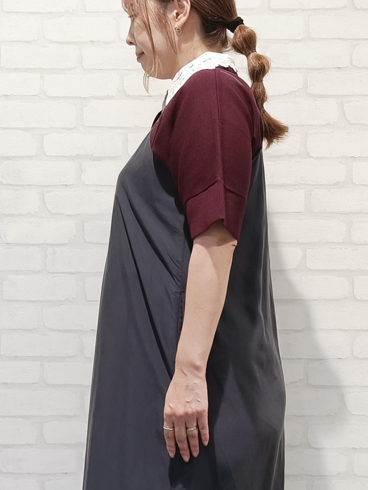 kaoriさんの「OPAQUE.CLIP｜2WAY衿ドッキングニット《洗濯機OK》」を使ったコーディネート