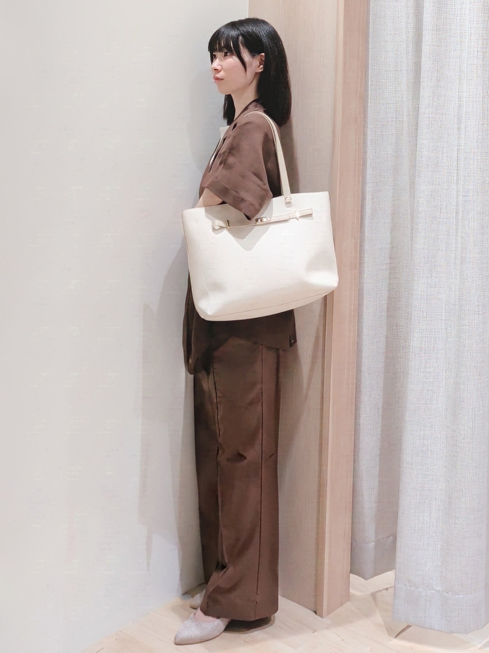 Yuiさんの「grove｜【洗濯機OK・ひんやり/SETUP可】シワになりにくいハーフスリーブジャケット」を使ったコーディネート