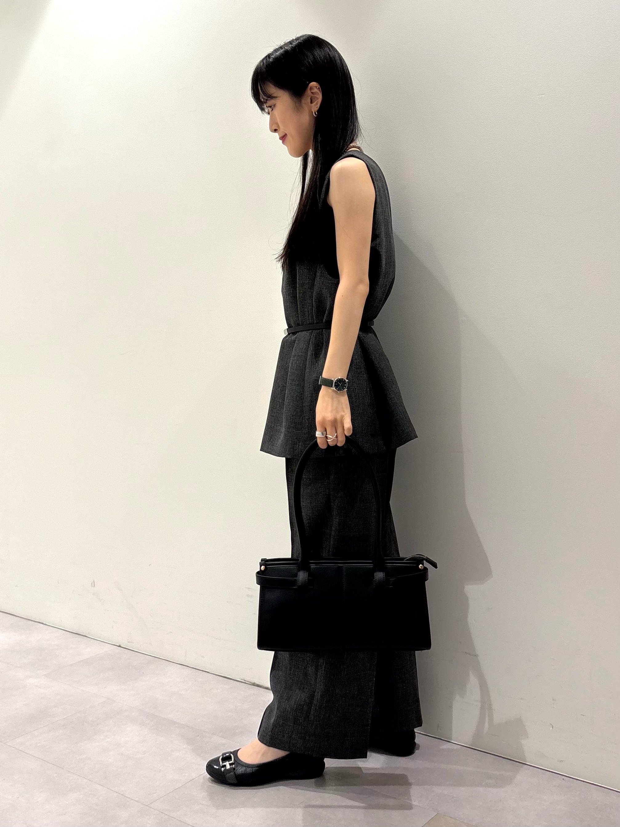 KEIKOさんの「INDIVI｜【UVケア／接触冷感】リネン風チュニックベスト」を使ったコーディネート
