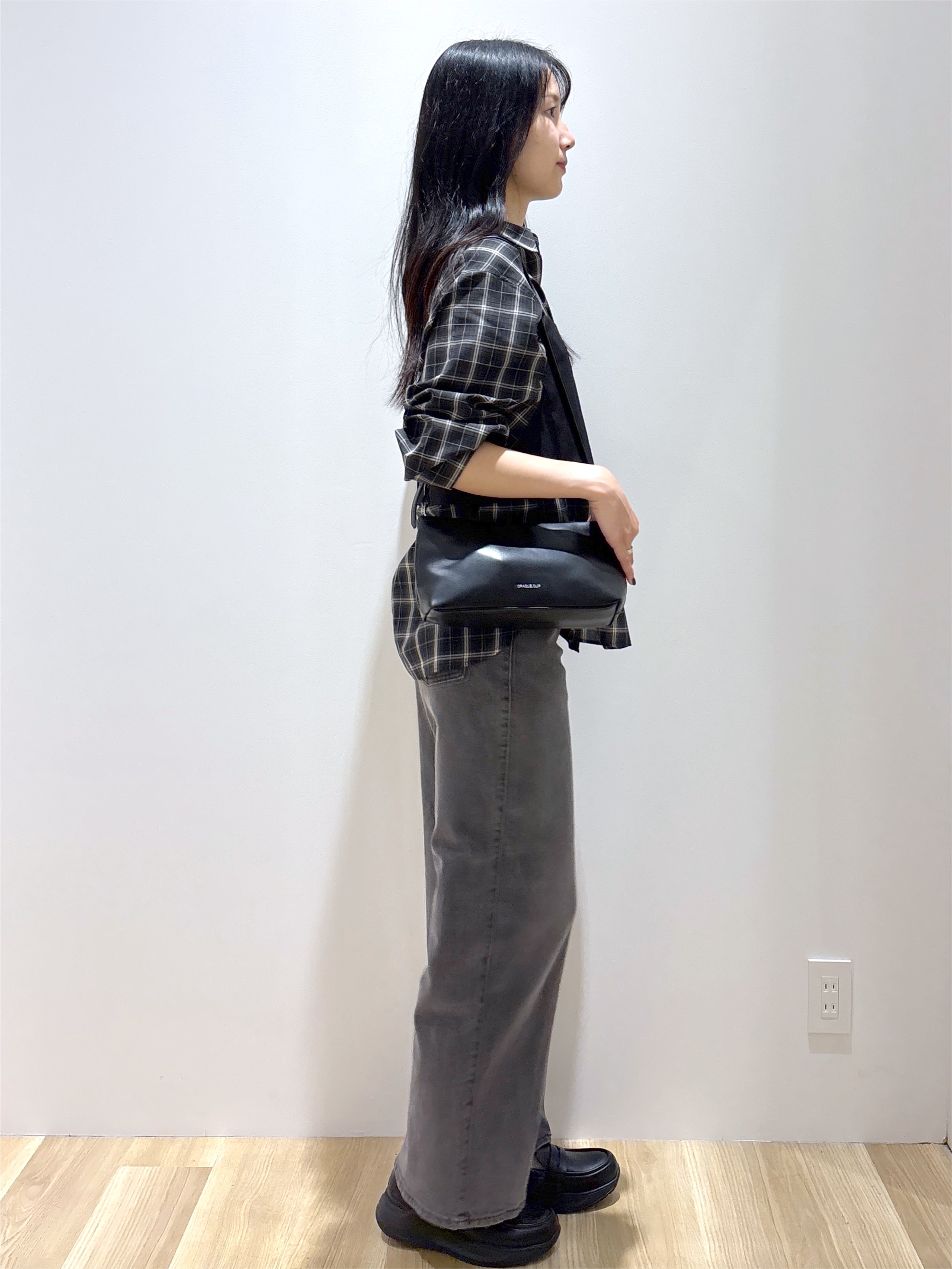 sachikoさんの「OPAQUE.CLIP｜チェック柄シャツ【洗濯機OK】」を使ったコーディネート