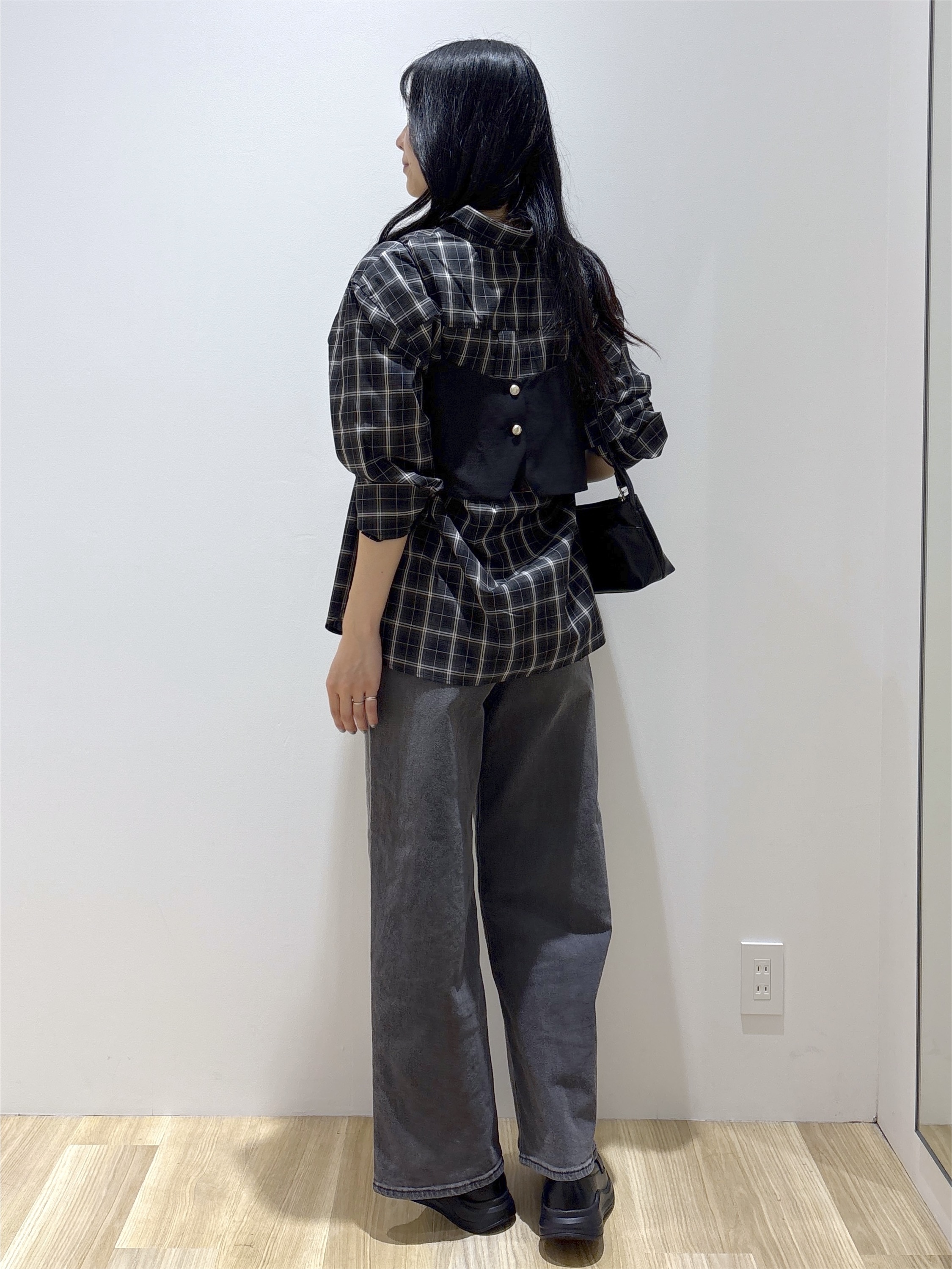 sachikoさんの「OPAQUE.CLIP｜チェック柄シャツ【洗濯機OK】」を使ったコーディネート