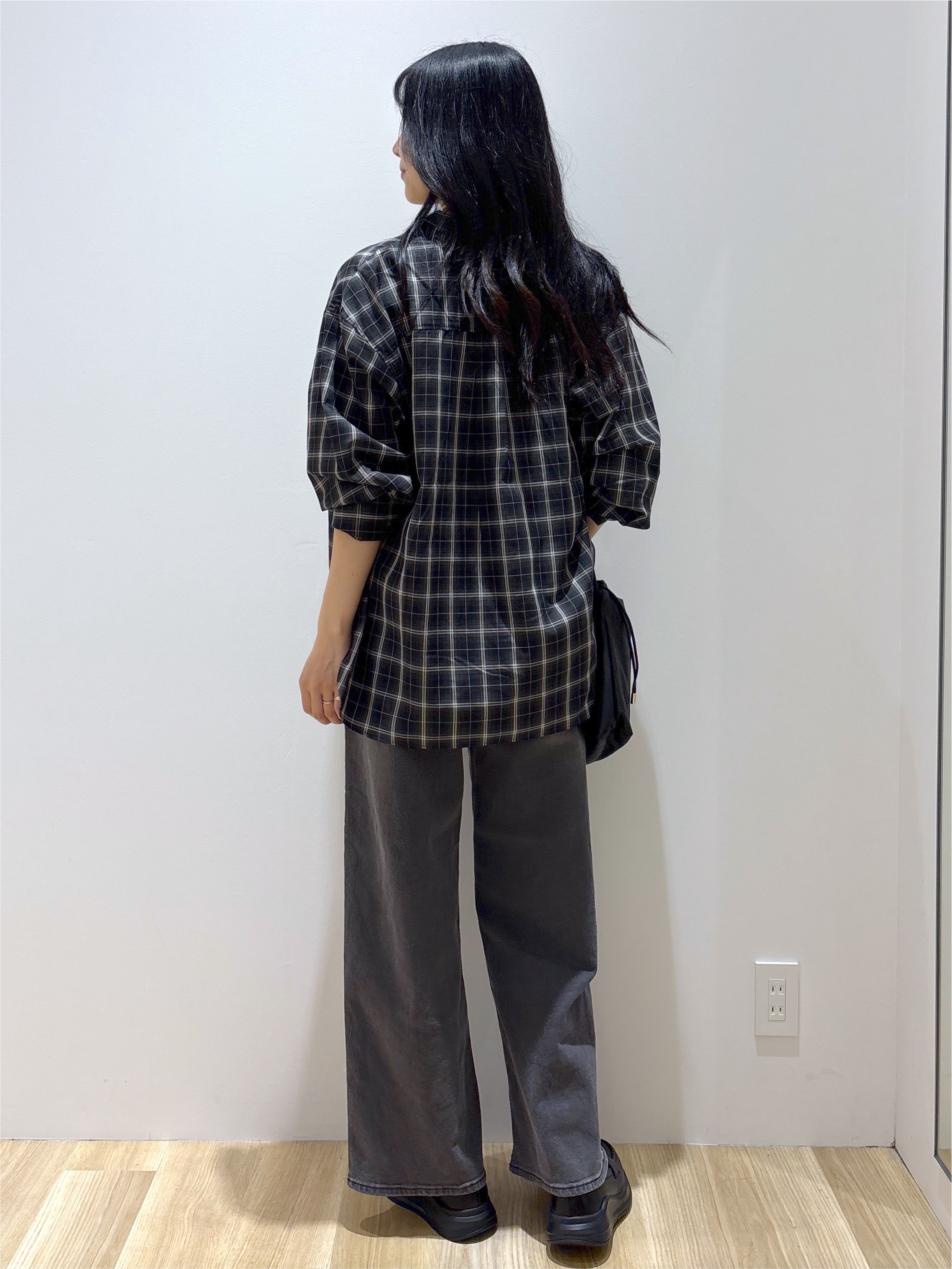 sachikoさんの「OPAQUE.CLIP｜チェック柄シャツ【洗濯機OK】」を使ったコーディネート