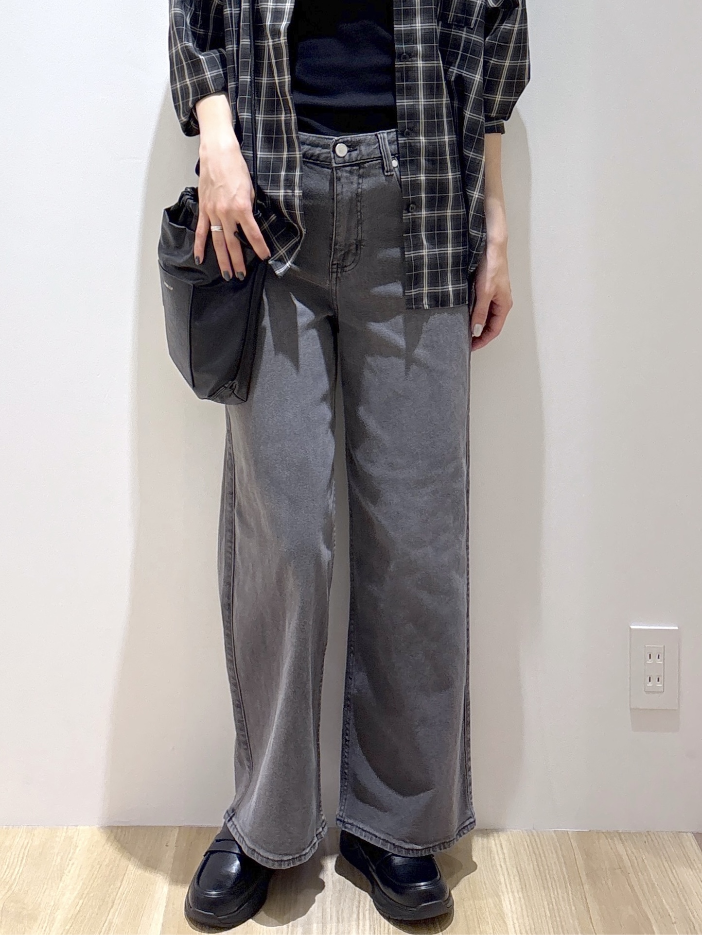 sachikoさんの「OPAQUE.CLIP｜チェック柄シャツ【洗濯機OK】」を使ったコーディネート