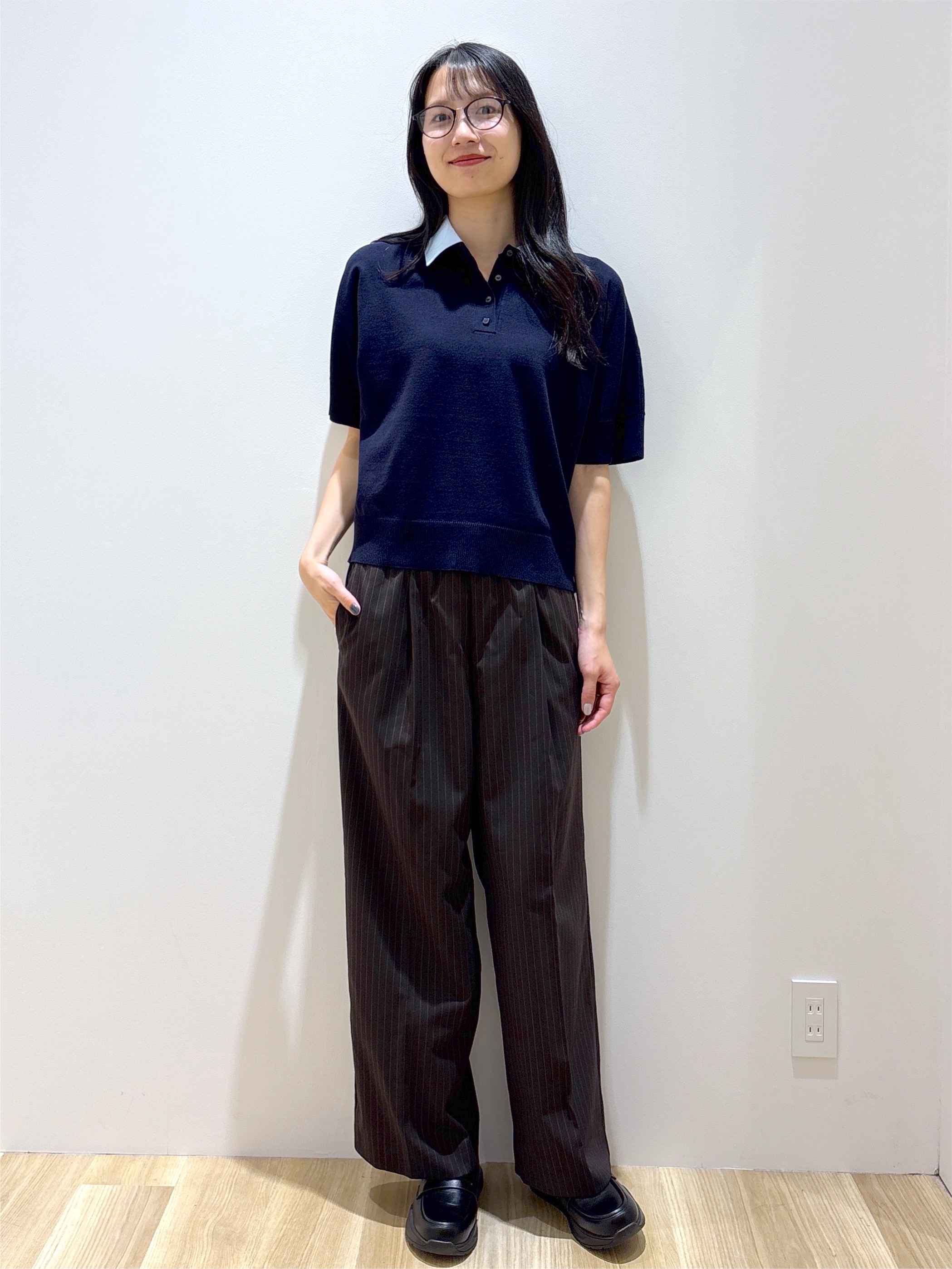 sachikoさんの「OPAQUE.CLIP｜2WAY衿ドッキングニット《洗濯機OK》」を使ったコーディネート