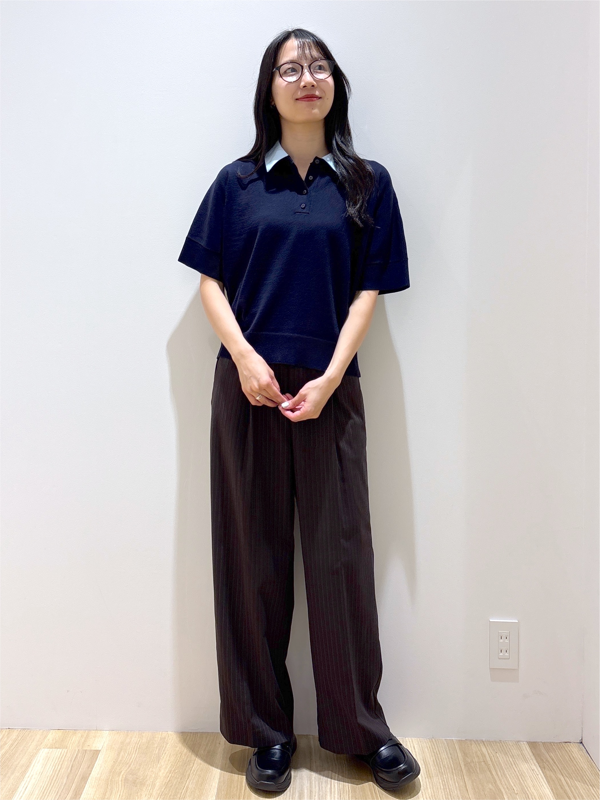 sachikoさんの「OPAQUE.CLIP｜2WAY衿ドッキングニット《洗濯機OK》」を使ったコーディネート