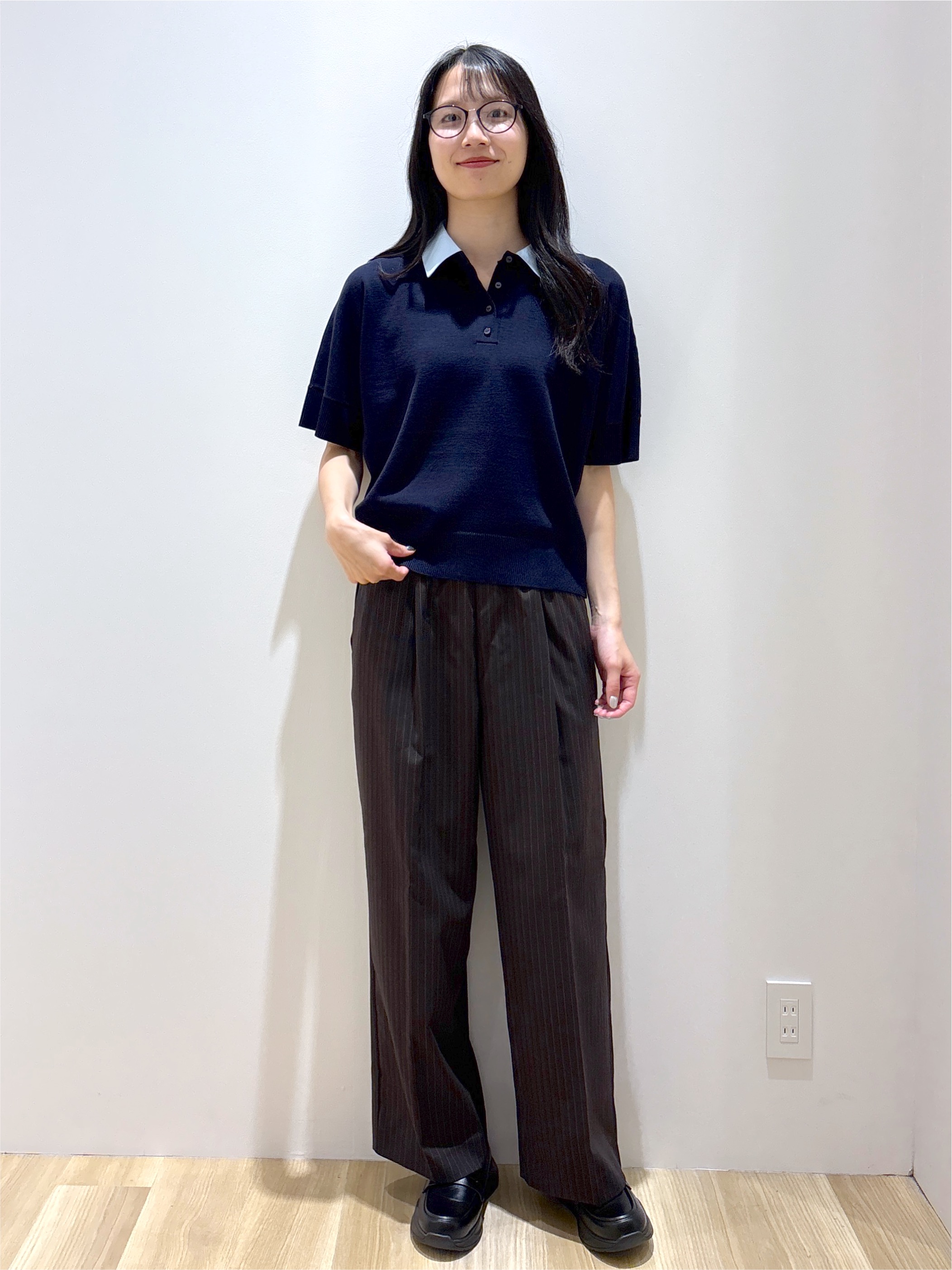 sachikoさんの「OPAQUE.CLIP｜2WAY衿ドッキングニット《洗濯機OK》」を使ったコーディネート