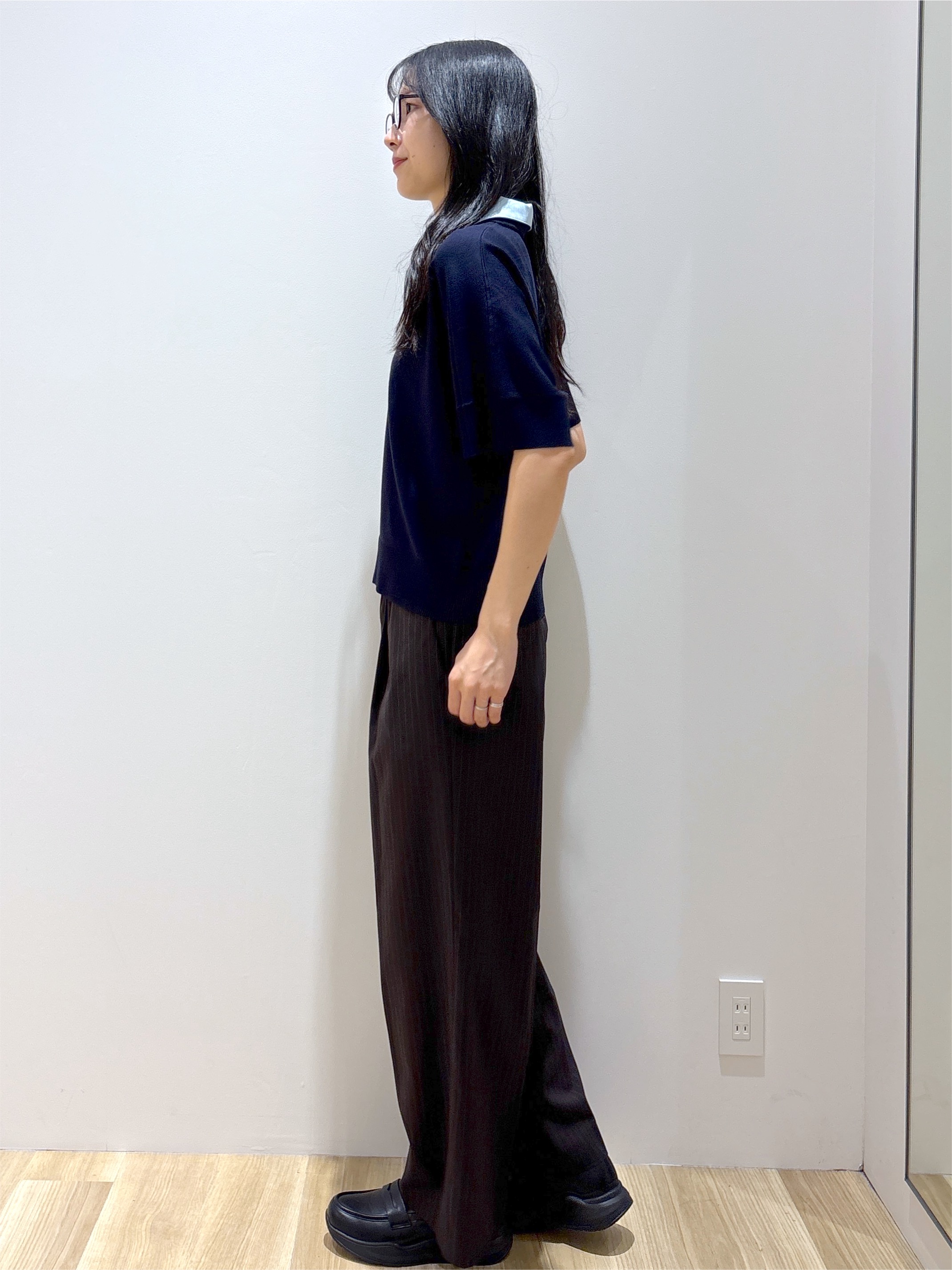 sachikoさんの「OPAQUE.CLIP｜2WAY衿ドッキングニット《洗濯機OK》」を使ったコーディネート