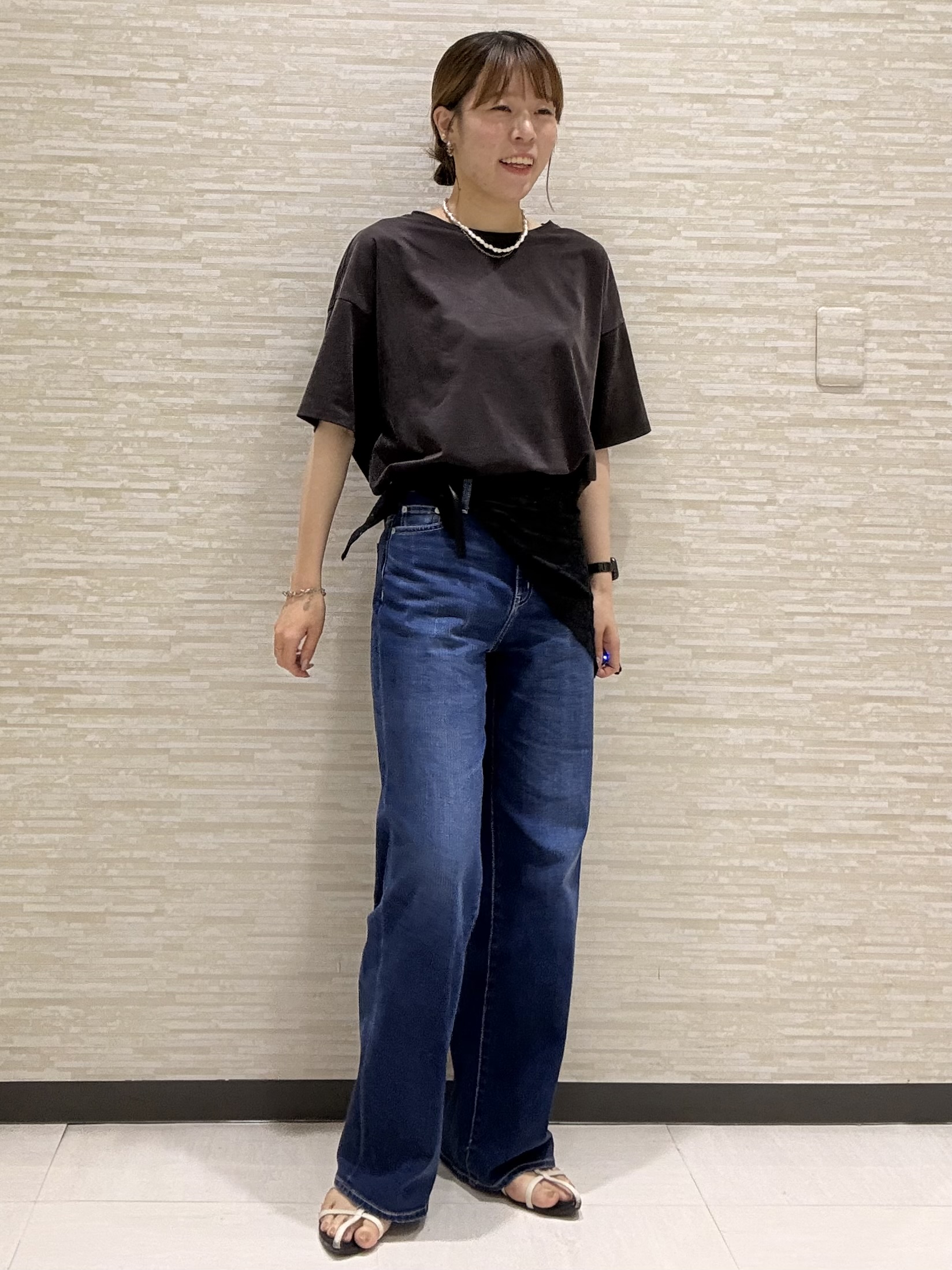 Kataさんの「UNTITLED｜【きれいめTシャツ/セットアップ可】ヴィンテージライクプルオーバー」を使ったコーディネート