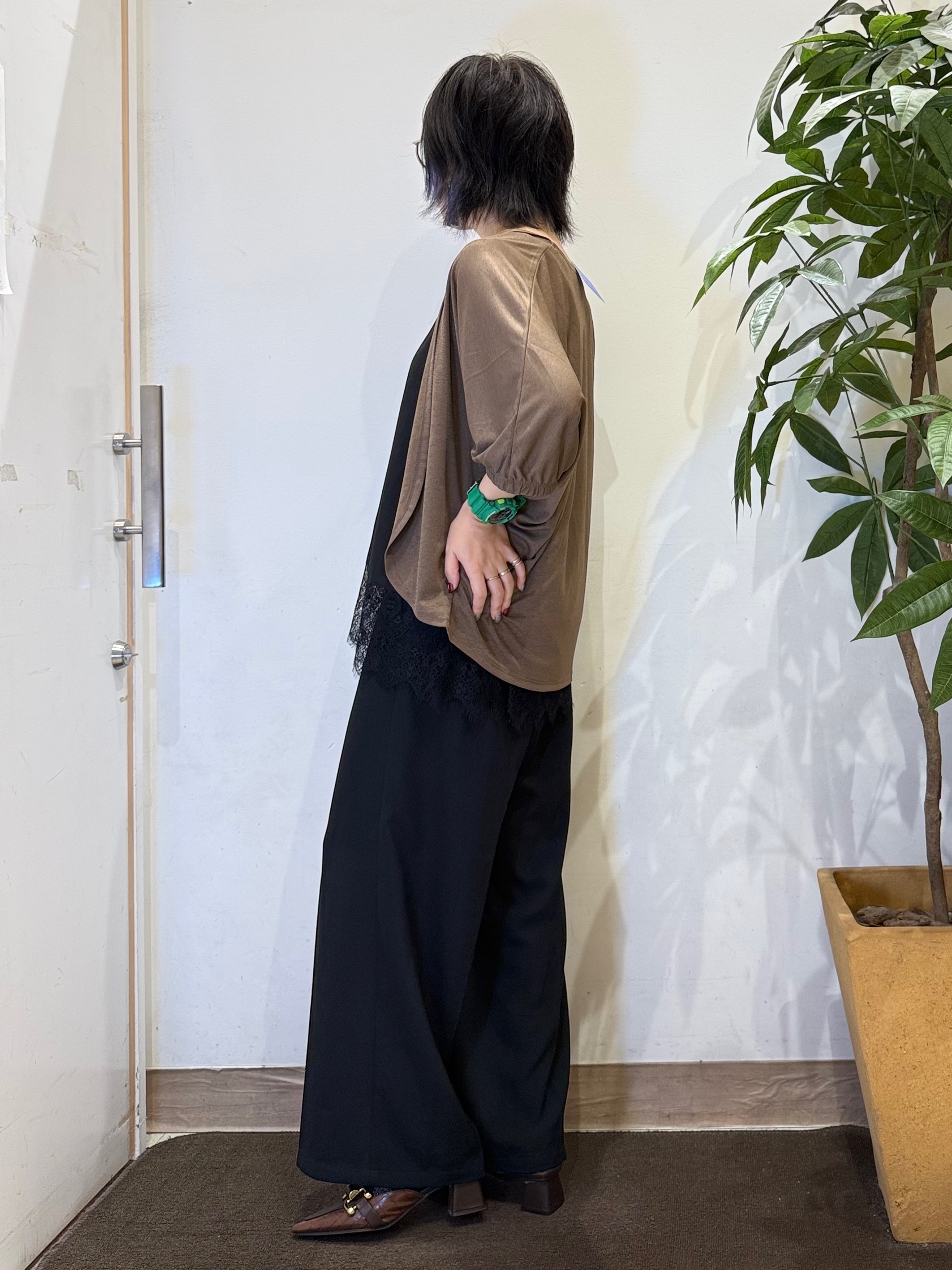 misakiさんの「SHOO･LA･RUE｜【ひんやり/UV/体型カバー】冷房や朝晩の冷え込み対策にも さらとろ 5分袖ドルマンカーディガン」を使ったコーディネート