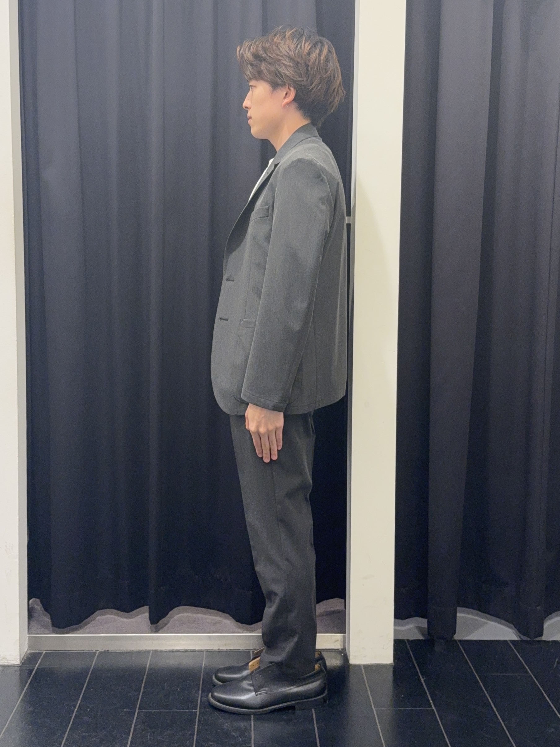 カシマさんの「THE SHOP TK｜【ストレッチ／洗濯機OK／セットアップ可】デニムライク ジャケット」を使ったコーディネート