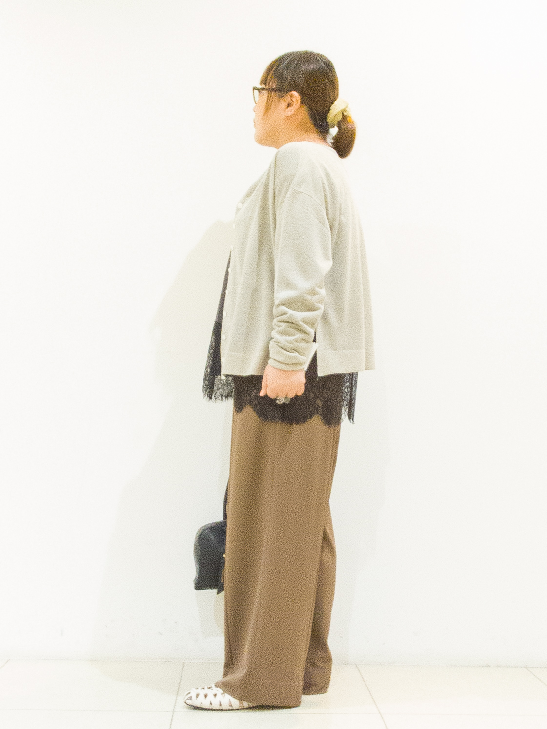 takedaさんの「UNTITLED｜【アンサンブル可/秋羽織り/シアー】前後2WAYカーディガン」を使ったコーディネート