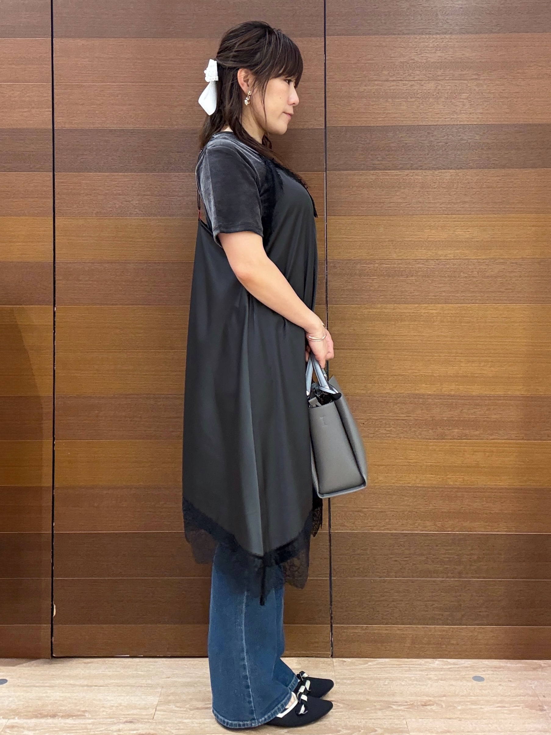 maichiさんの「OPAQUE.CLIP｜フロッキーチュールカットソー【洗濯機OK】」を使ったコーディネート