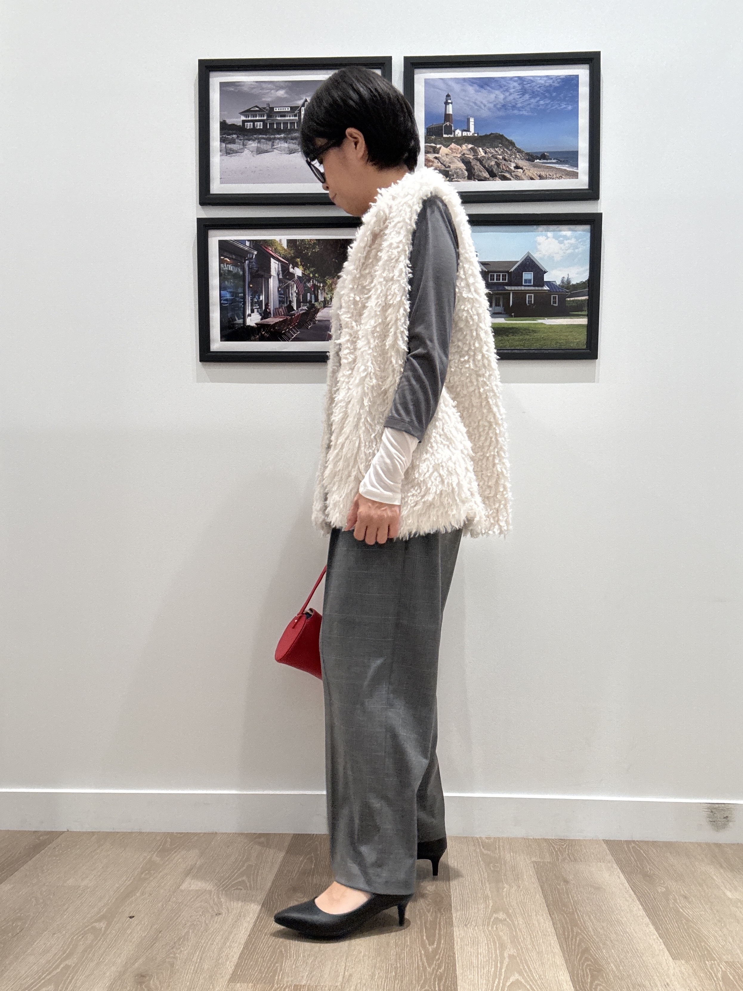 Naoさんの「Dessin｜フェイクファージレ」を使ったコーディネート