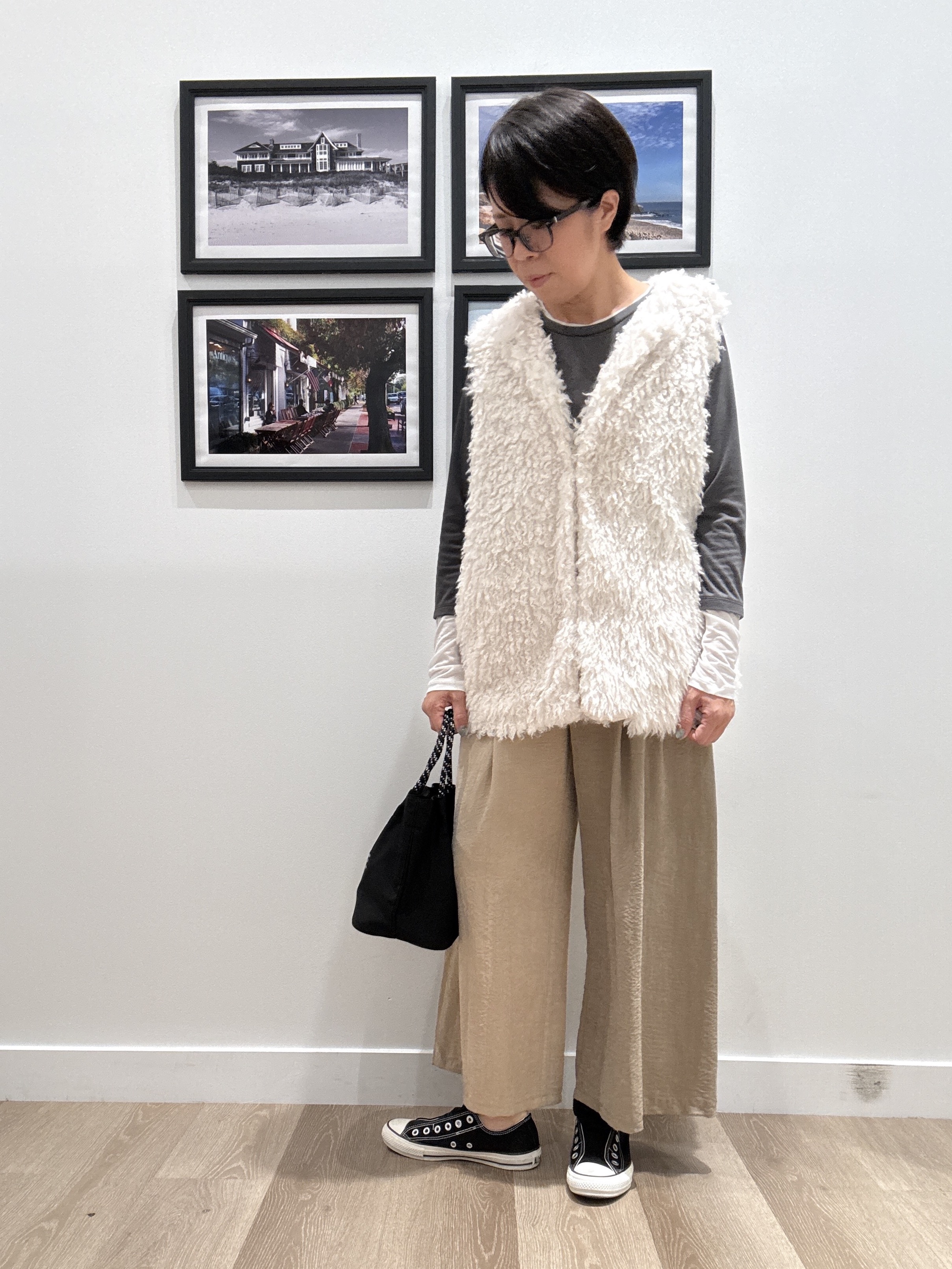 Naoさんの「Dessin｜【調温機能】シアーリブプルオーバー」を使ったコーディネート