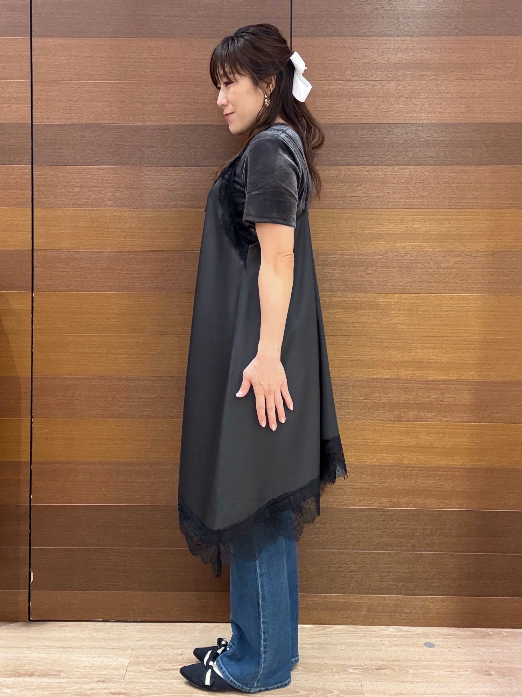 maichiさんの「OPAQUE.CLIP｜フロッキーチュールカットソー【洗濯機OK】」を使ったコーディネート