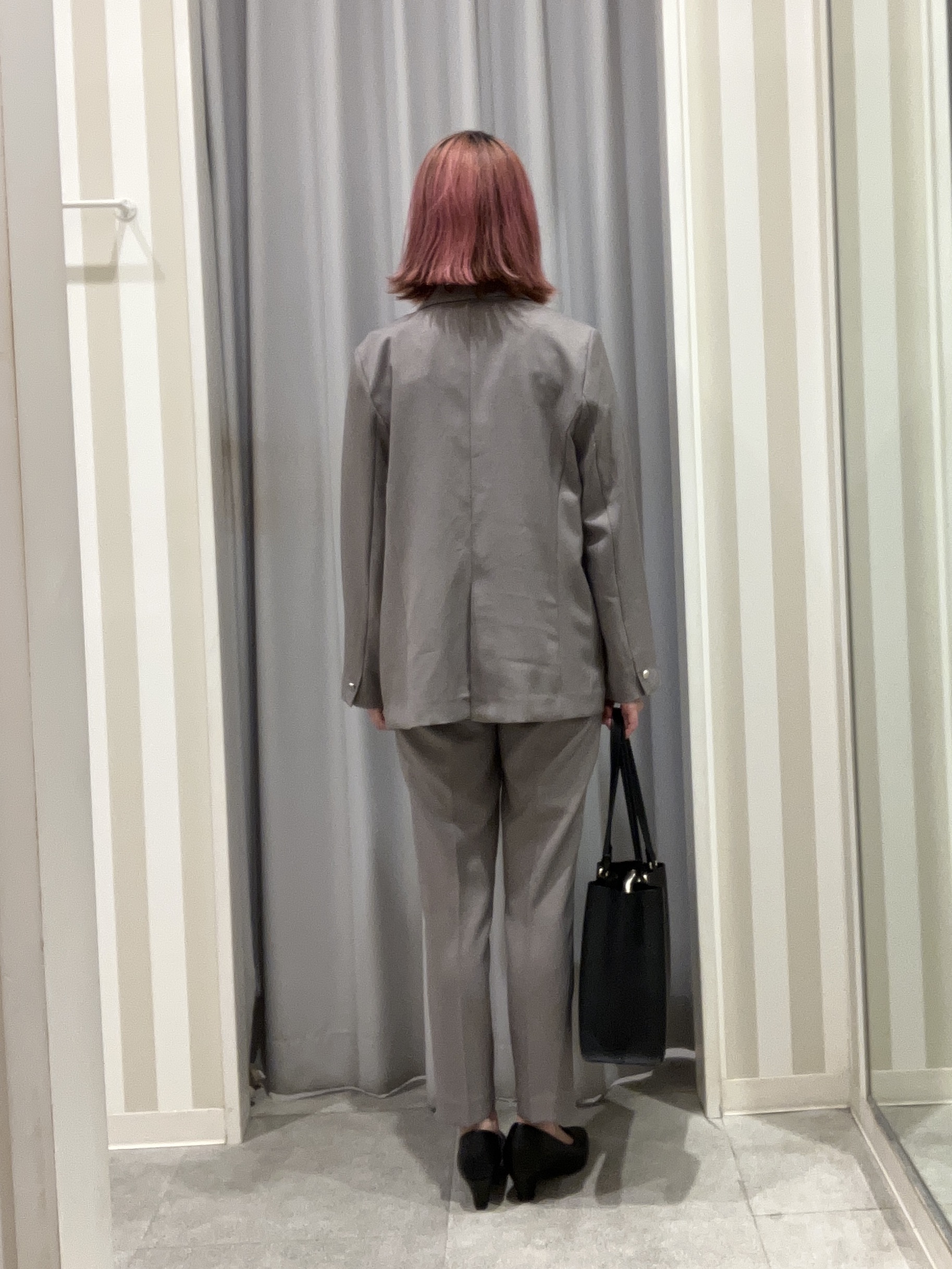 まーさんの「SHOO･LA･RUE｜【セットアップ可/通勤/洗濯機可/SS-LL】オンオフ使える ダブルブレストジャケット」を使ったコーディネート