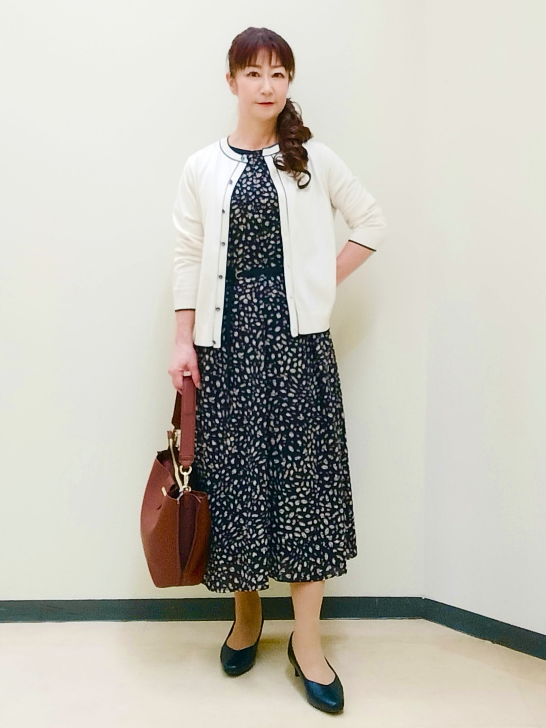 花さんの「Reflect｜【手洗い可】プリント柄ワンピース」を使ったコーディネート