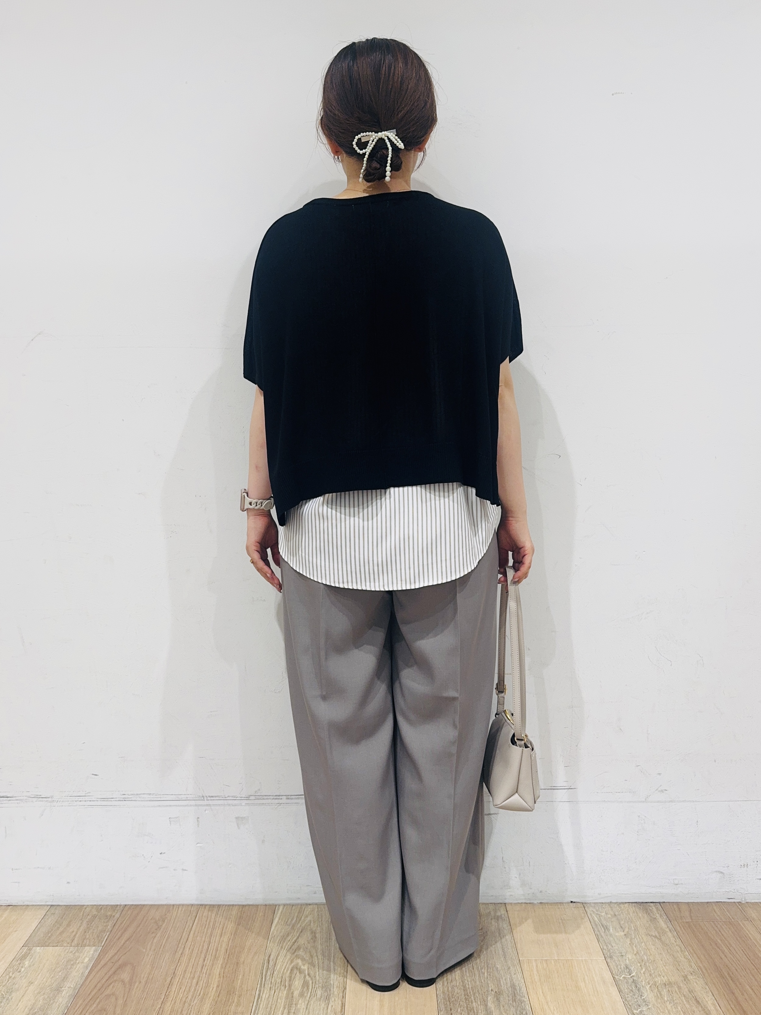 miさんの「grove｜【体系カバー◎】ニット&times;インナーシャツタンクSET」を使ったコーディネート