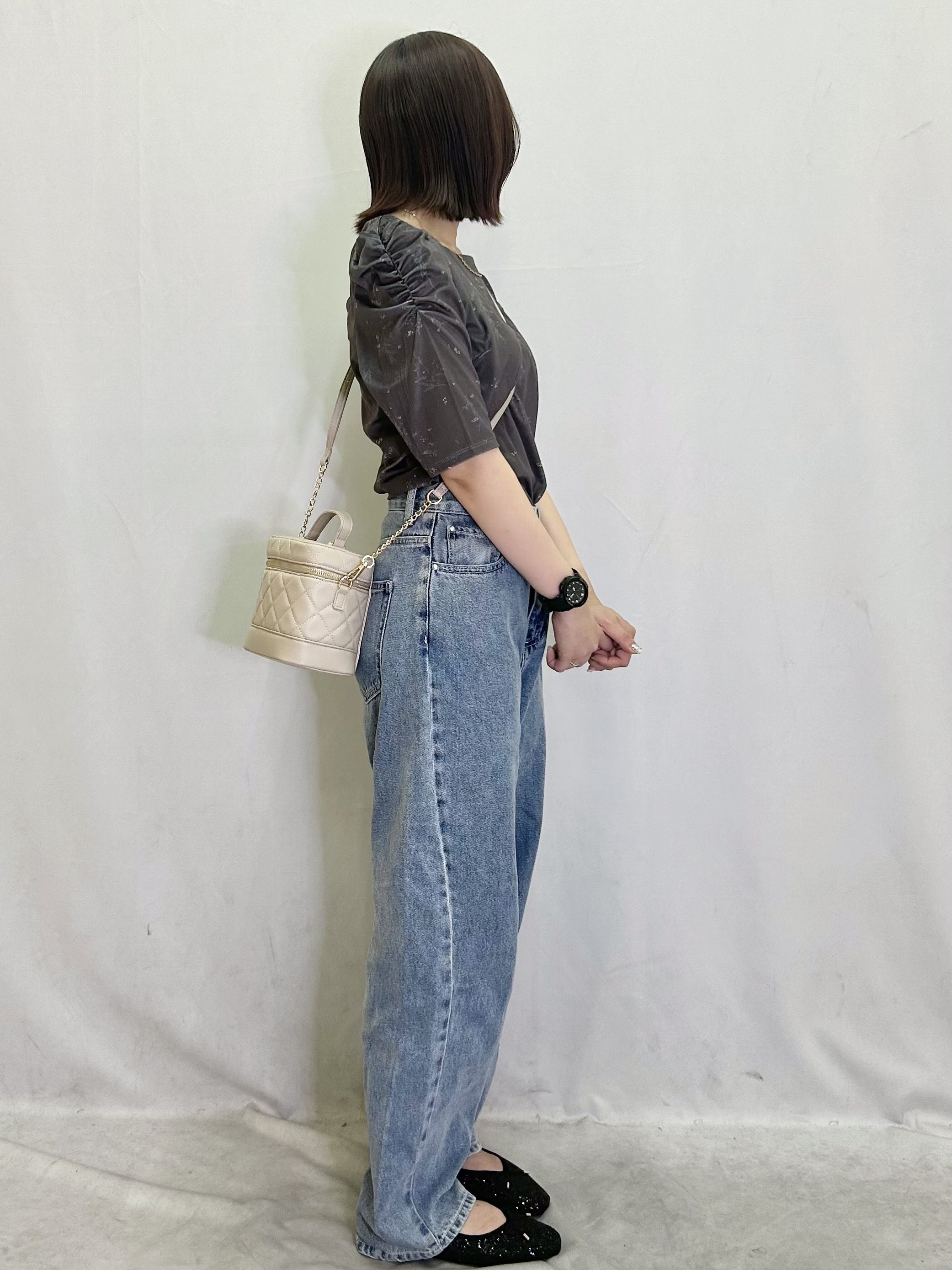 きららさんの「index｜シアーベロアパフトップス【洗濯機OK】」を使ったコーディネート