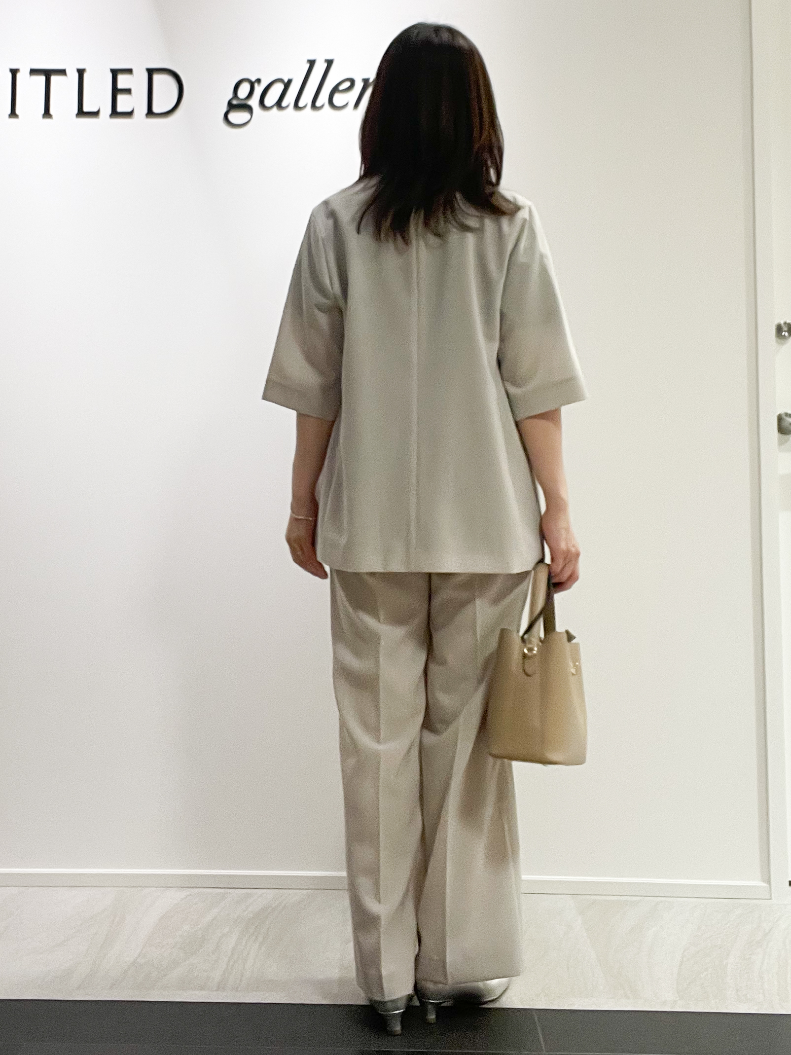 めいさんの「UNTITLED｜【秋の通勤羽織/セットアップ可/UVカット】エアリークール半袖ジャケット」を使ったコーディネート