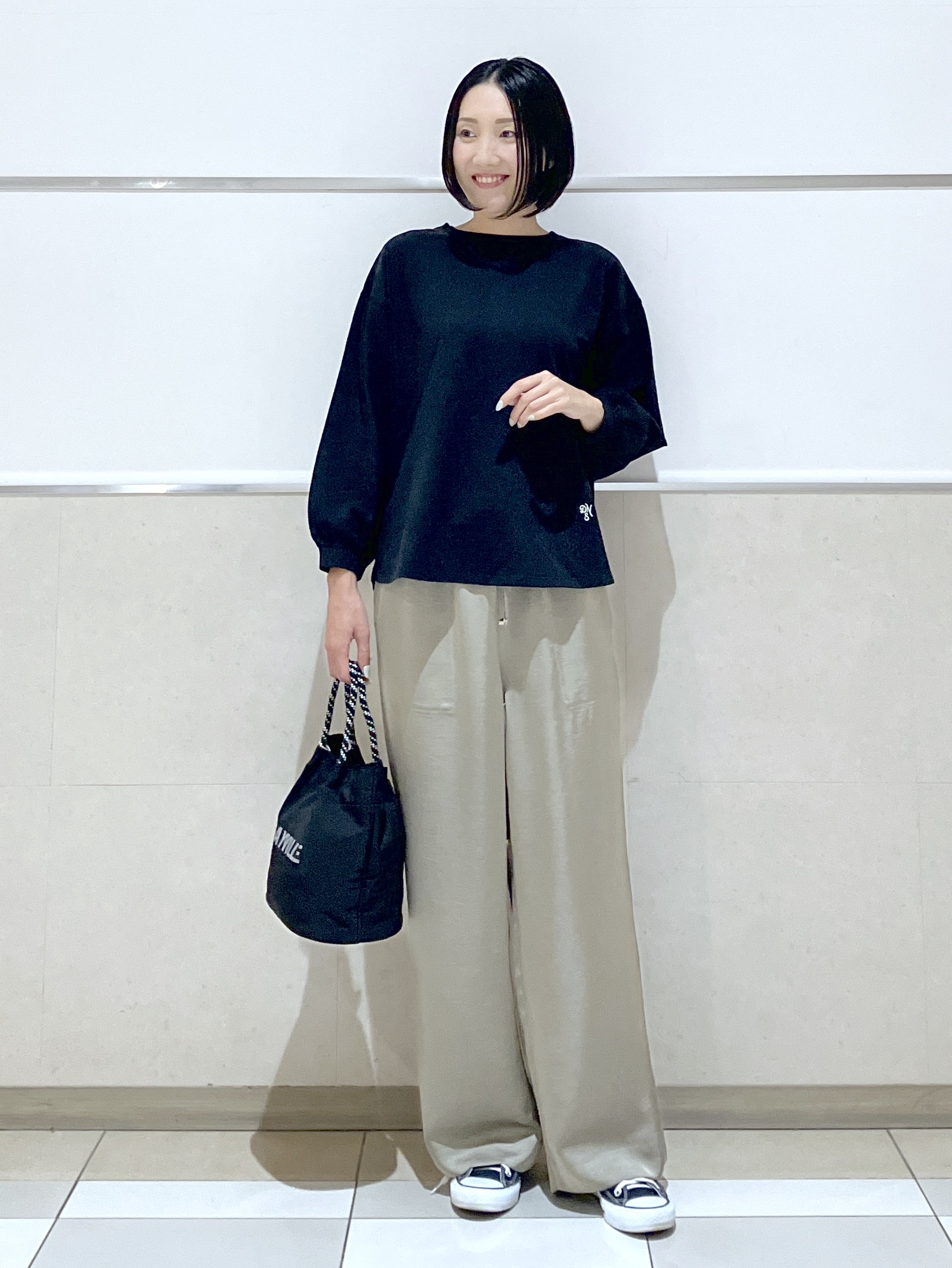eriko さんの「Dessin｜バックヘンリーカットソー長袖」を使ったコーディネート