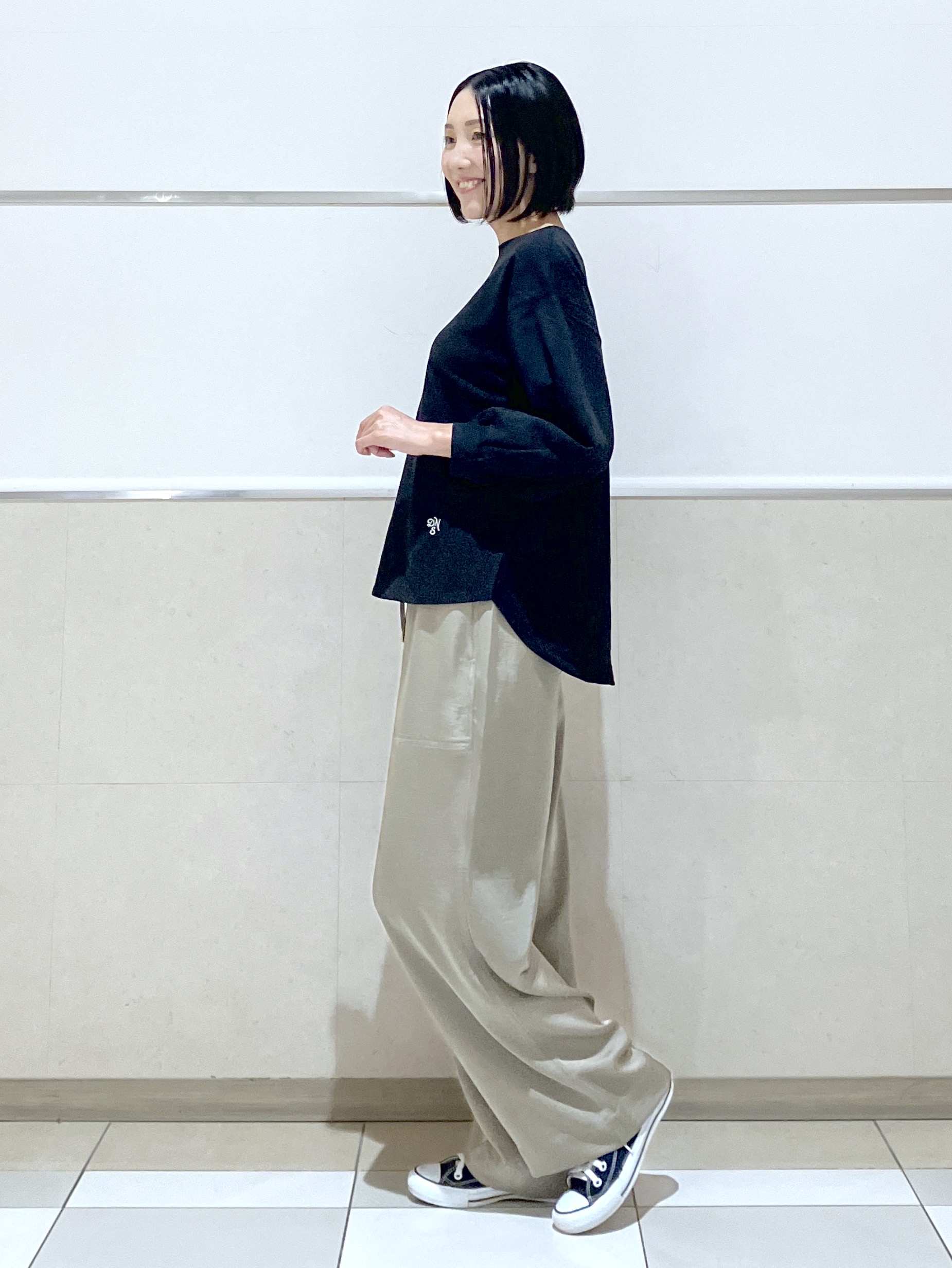 eriko さんの「Dessin｜バックヘンリーカットソー長袖」を使ったコーディネート