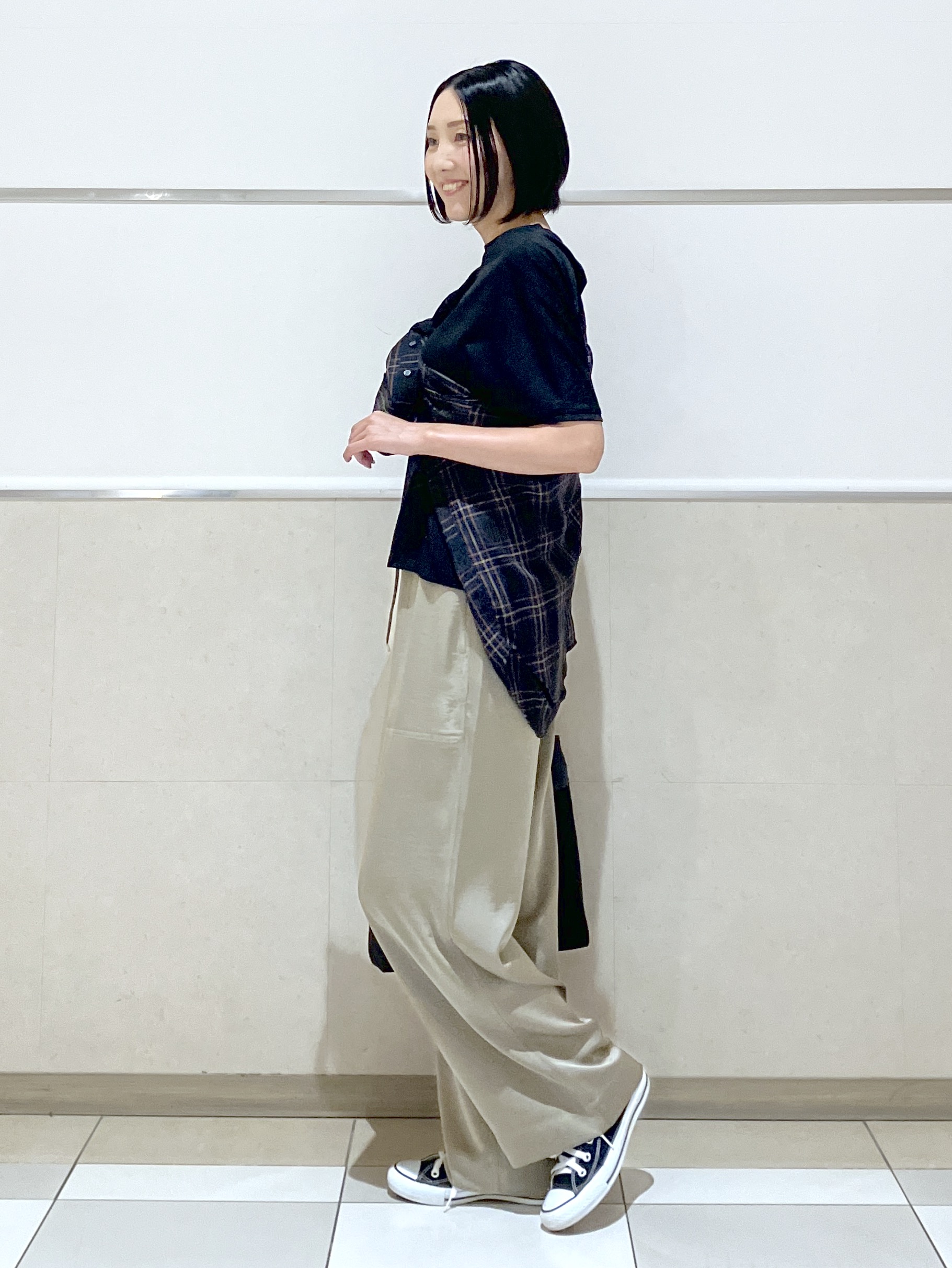 eriko さんの「Dessin｜【汗シミ防止/UVカット】ドルマンスリーブ プルオーバー」を使ったコーディネート