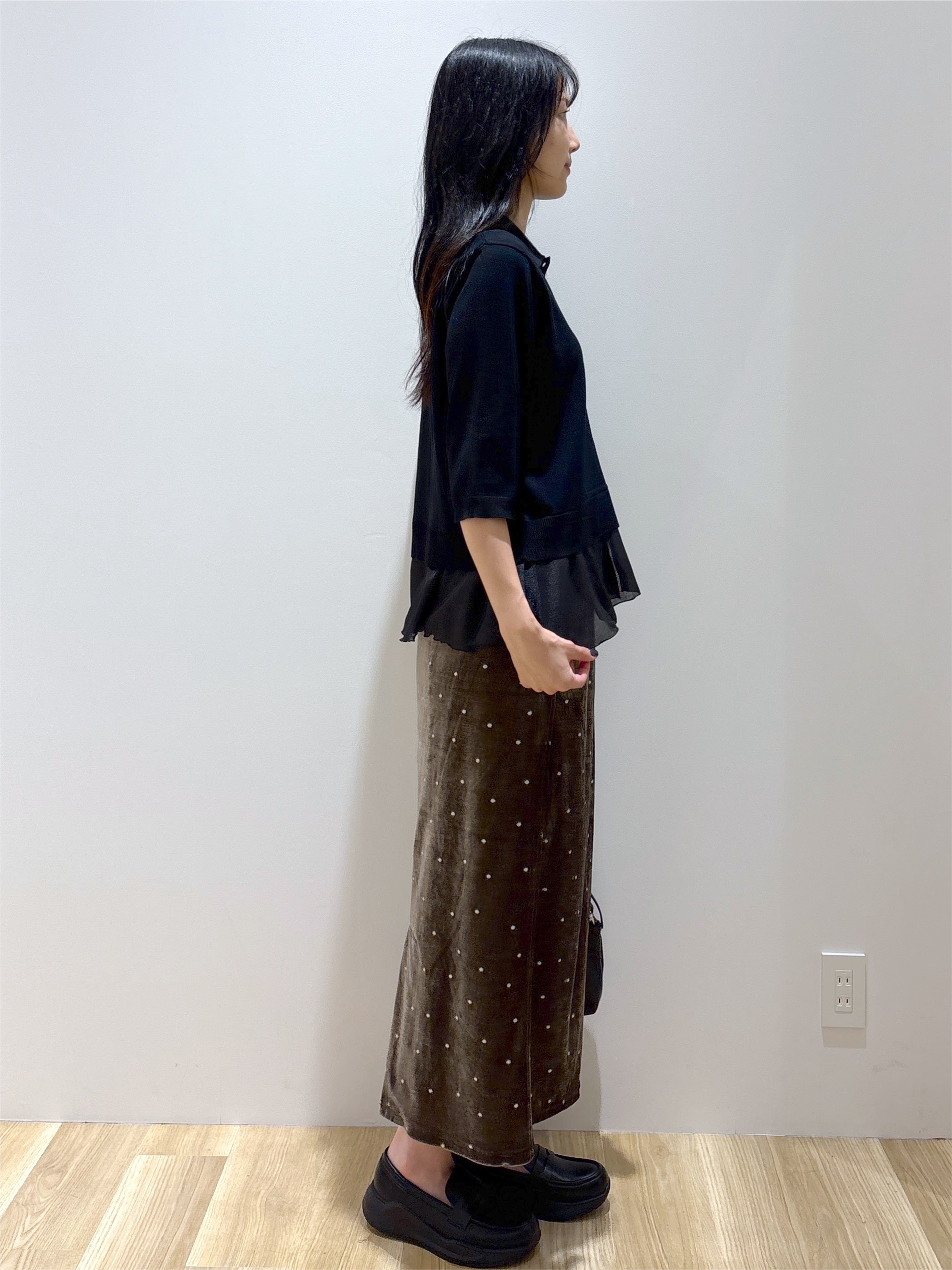 sachikoさんの「OPAQUE.CLIP｜裾シアードッキングニット【洗濯機OK】」を使ったコーディネート
