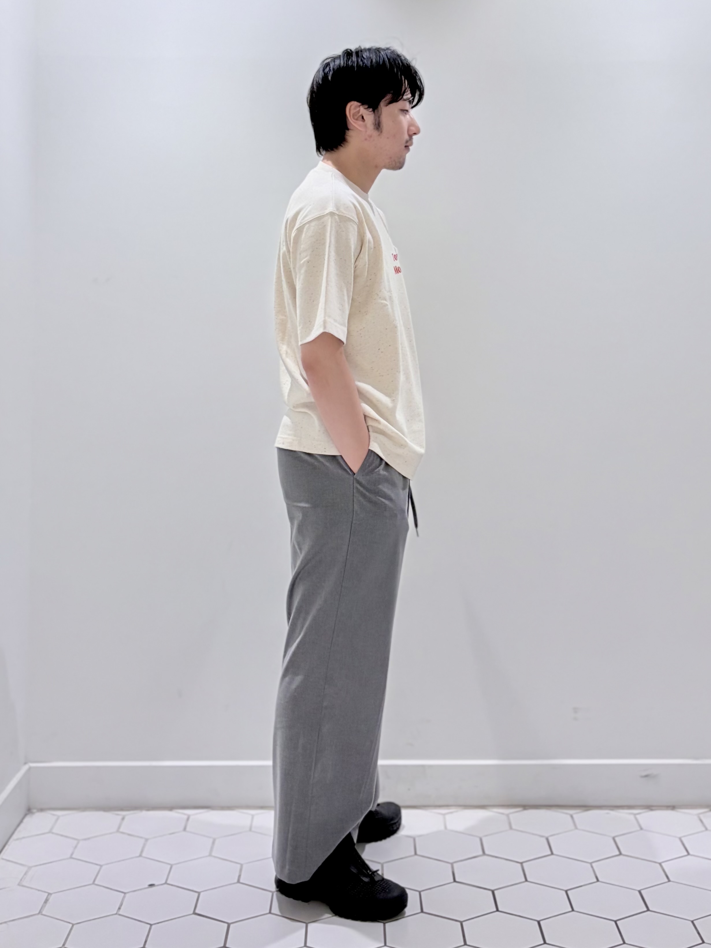 takeruさんの「Dessin｜カラーネップ ポケットTシャツ」を使ったコーディネート