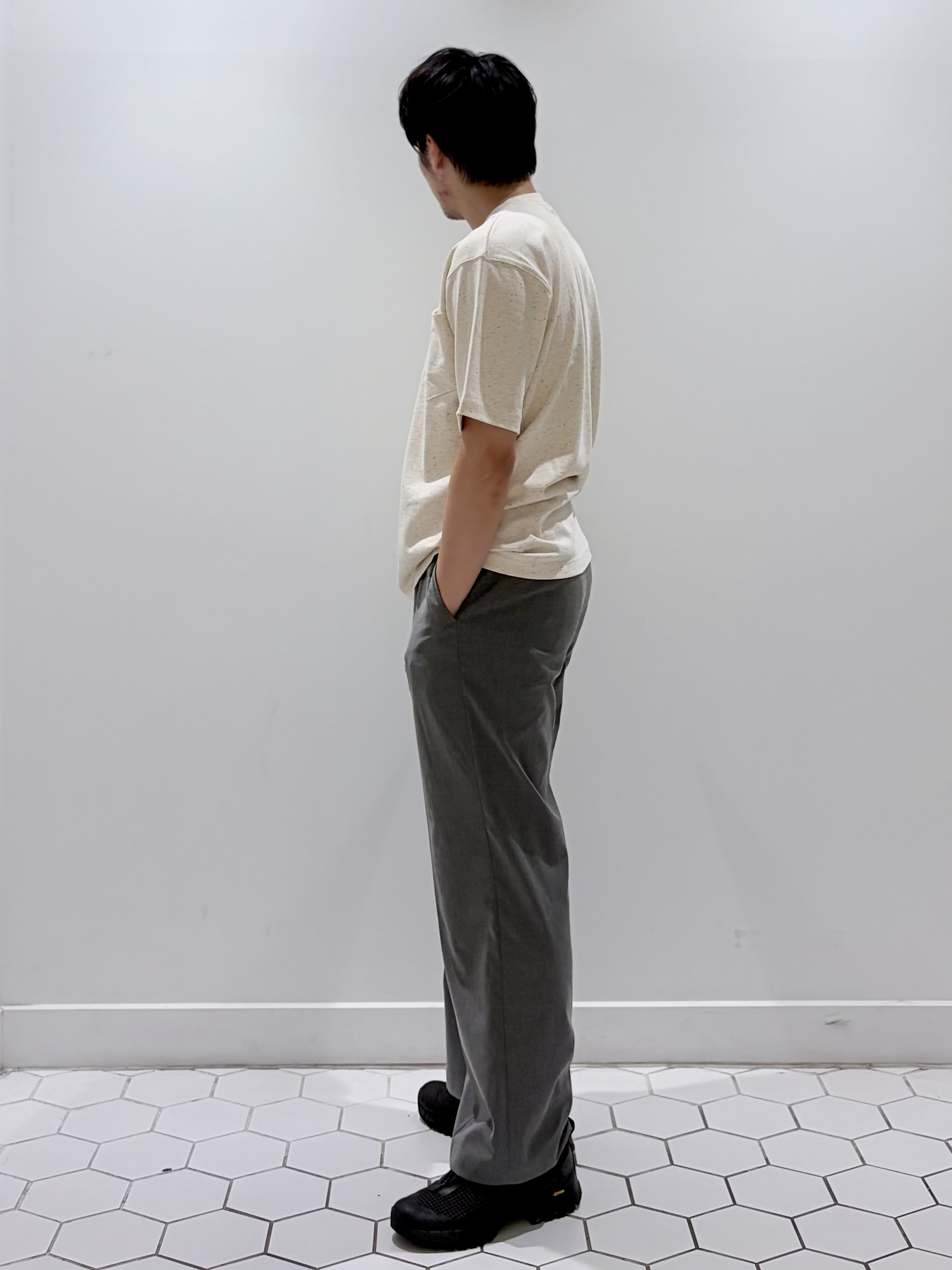 takeruさんの「Dessin｜カラーネップ ポケットTシャツ」を使ったコーディネート