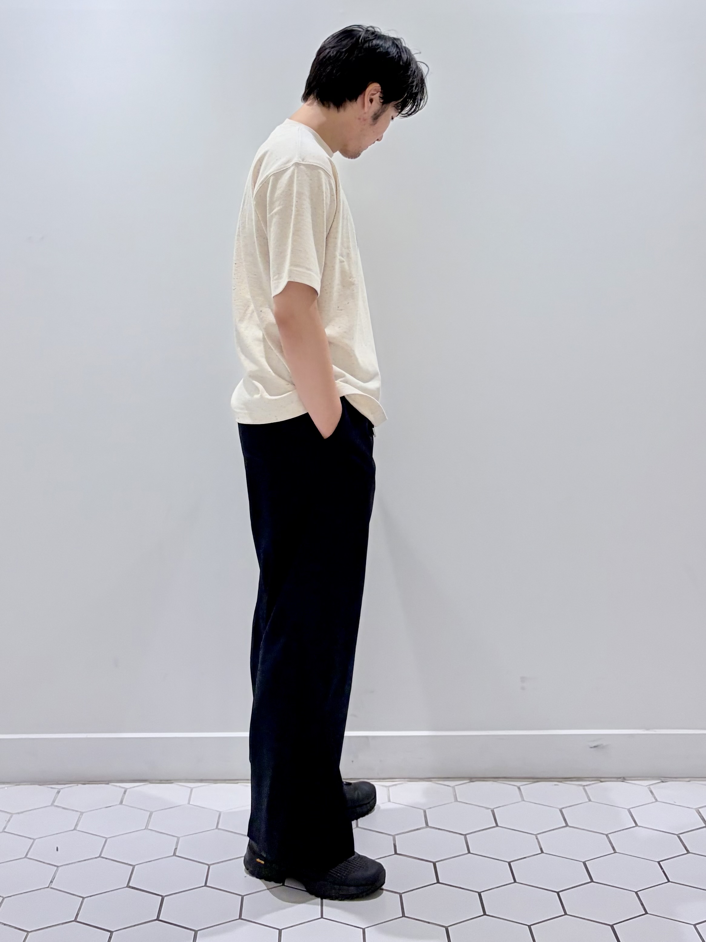 takeruさんの「Dessin｜カラーネップ ポケットTシャツ」を使ったコーディネート