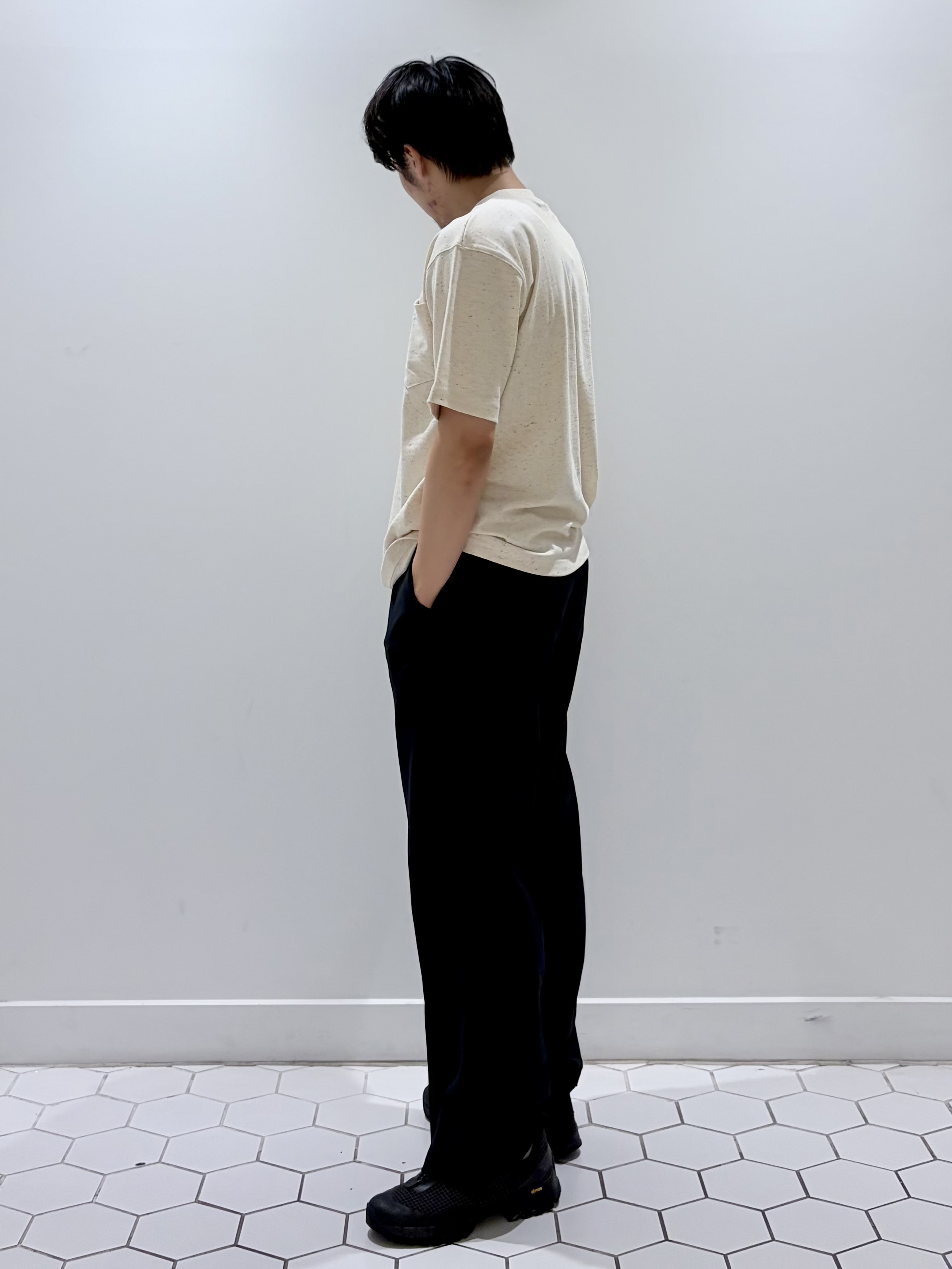 takeruさんの「Dessin｜カラーネップ ポケットTシャツ」を使ったコーディネート