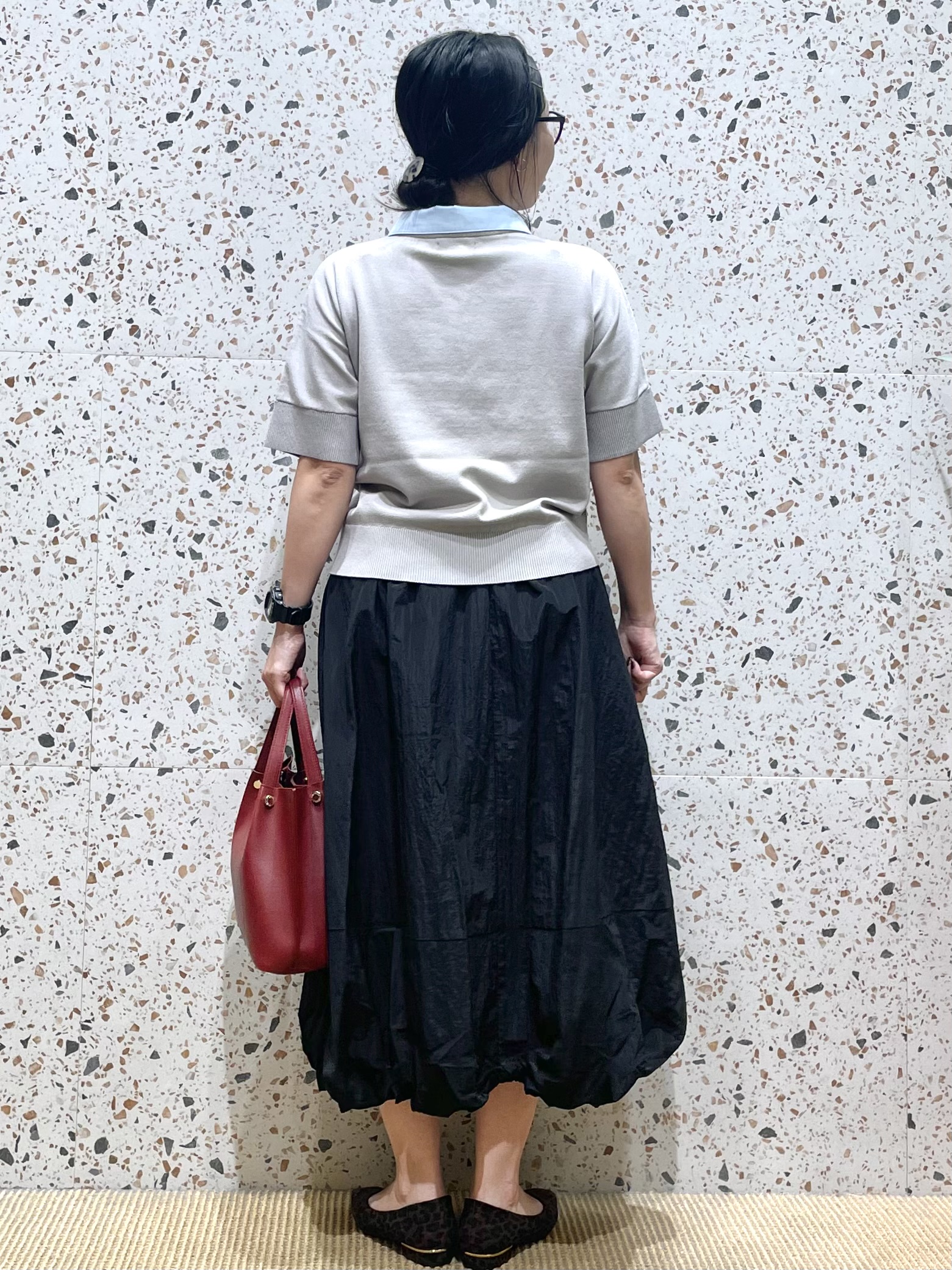 シゲリさんの「OPAQUE.CLIP｜2WAY衿ドッキングニット《洗濯機OK》」を使ったコーディネート