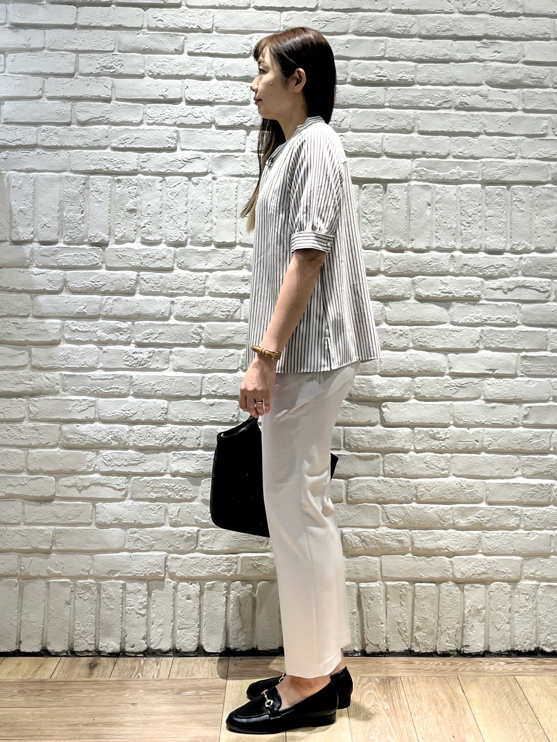 erinaさんの「index｜ジョーゼットボウタイブラウス【洗濯機OK】」を使ったコーディネート