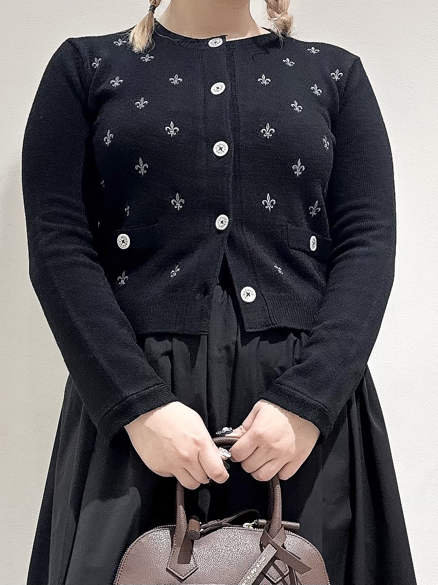なかもとあきさんの「DRESSTERIOR｜リリークレストカーディガン」を使ったコーディネート