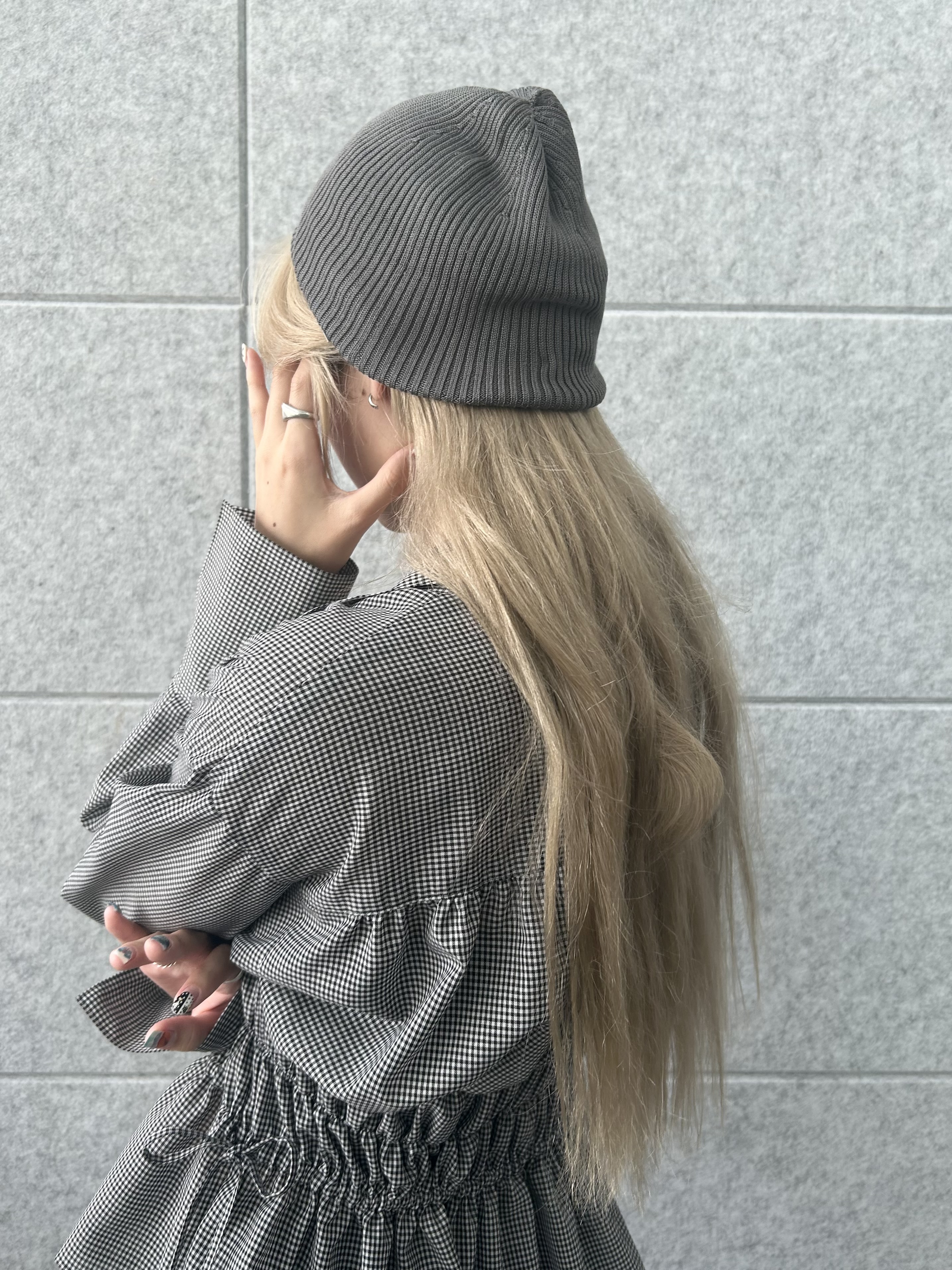 honoka Aさんの「CODE A｜light shirred check blouse」を使ったコーディネート