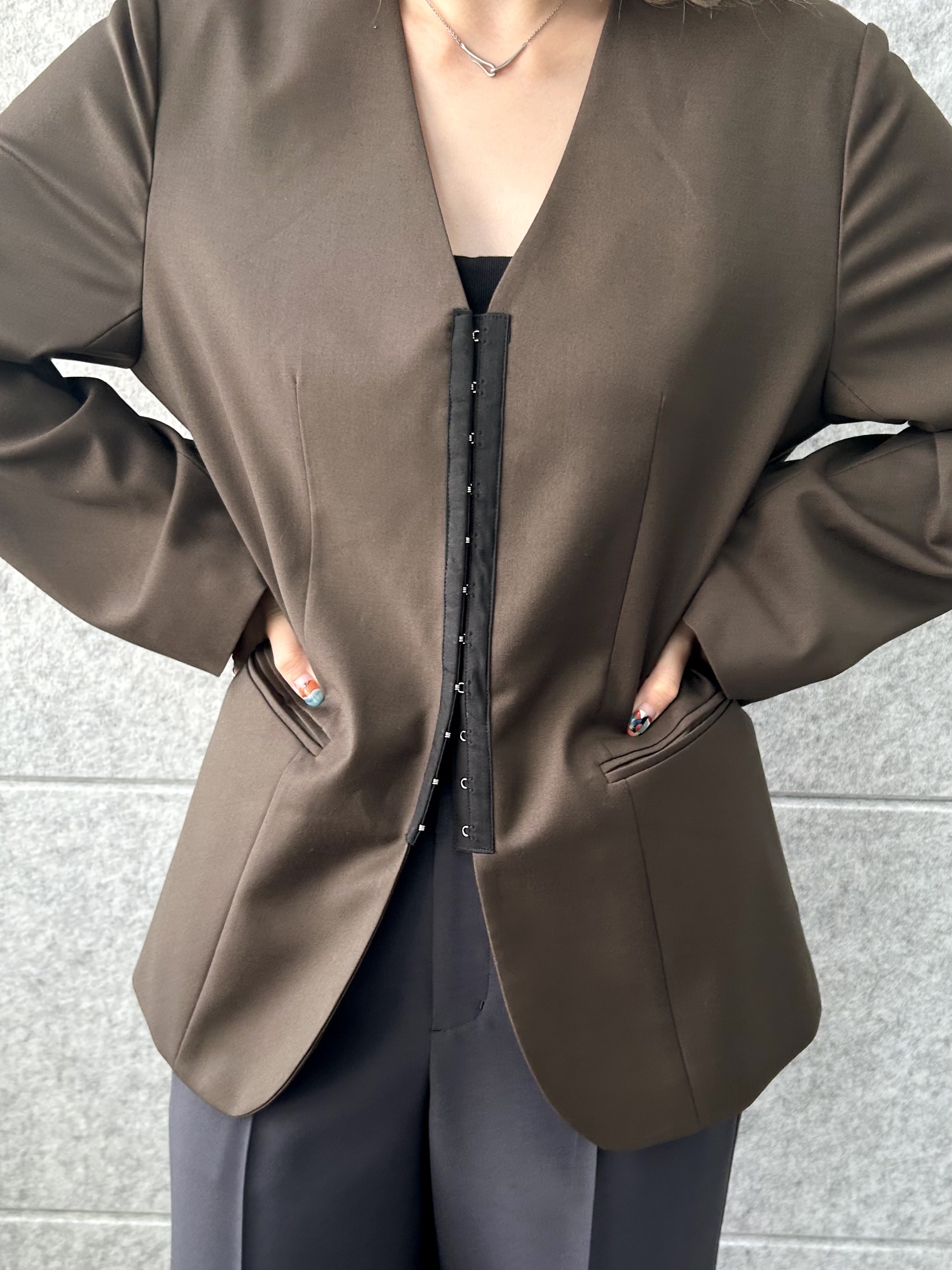 honoka Aさんの「CODE A｜soft relaxed hook jacket」を使ったコーディネート