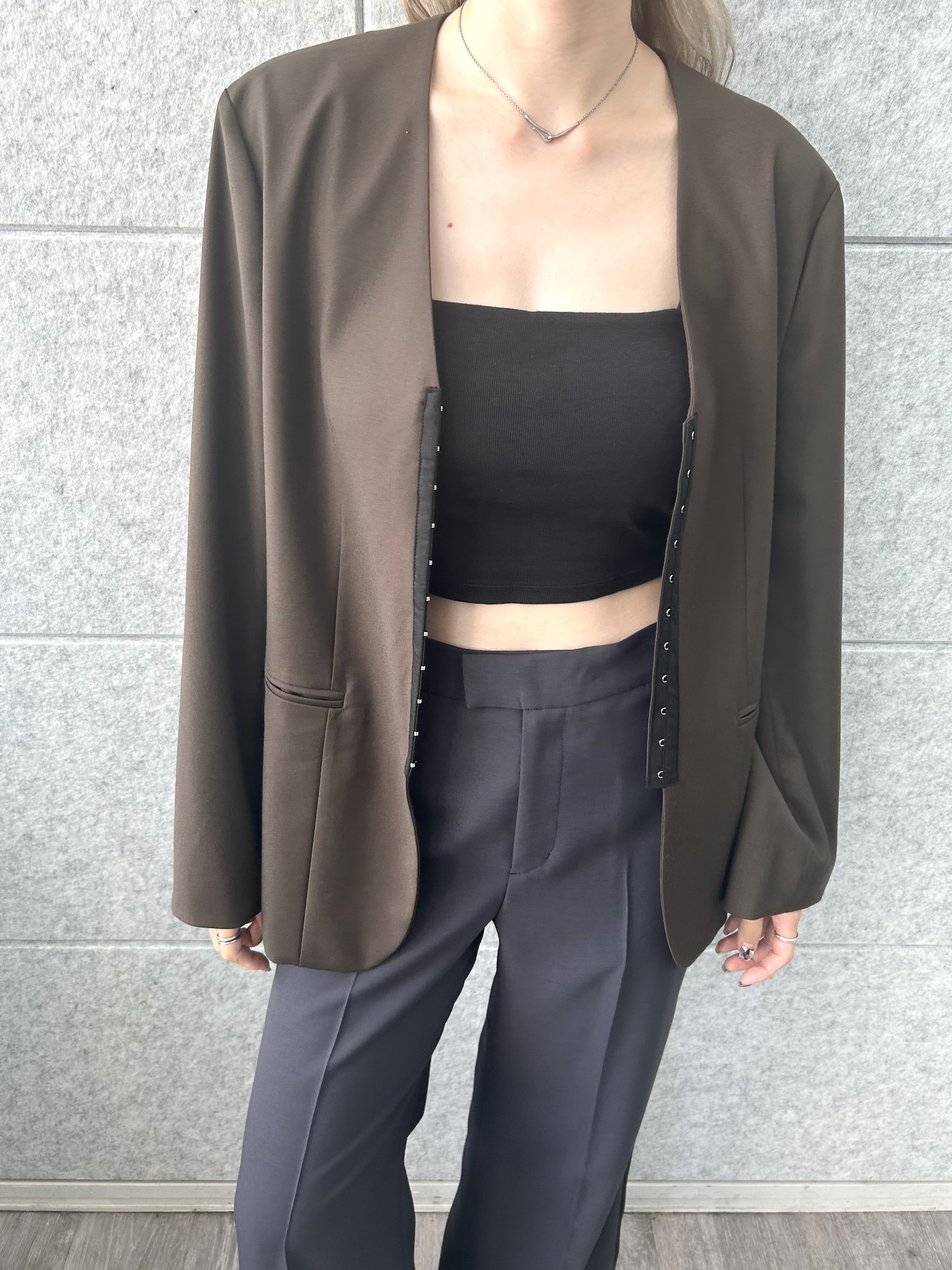 honoka Aさんの「CODE A｜soft relaxed hook jacket」を使ったコーディネート