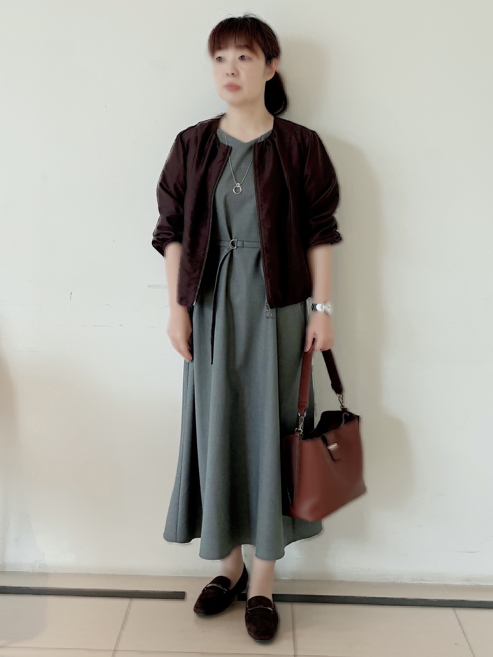 ひーさんの「Reflect｜【ライトアウター／ゆったり羽織れる／気軽な羽織りに◎】ライトブルゾン」を使ったコーディネート