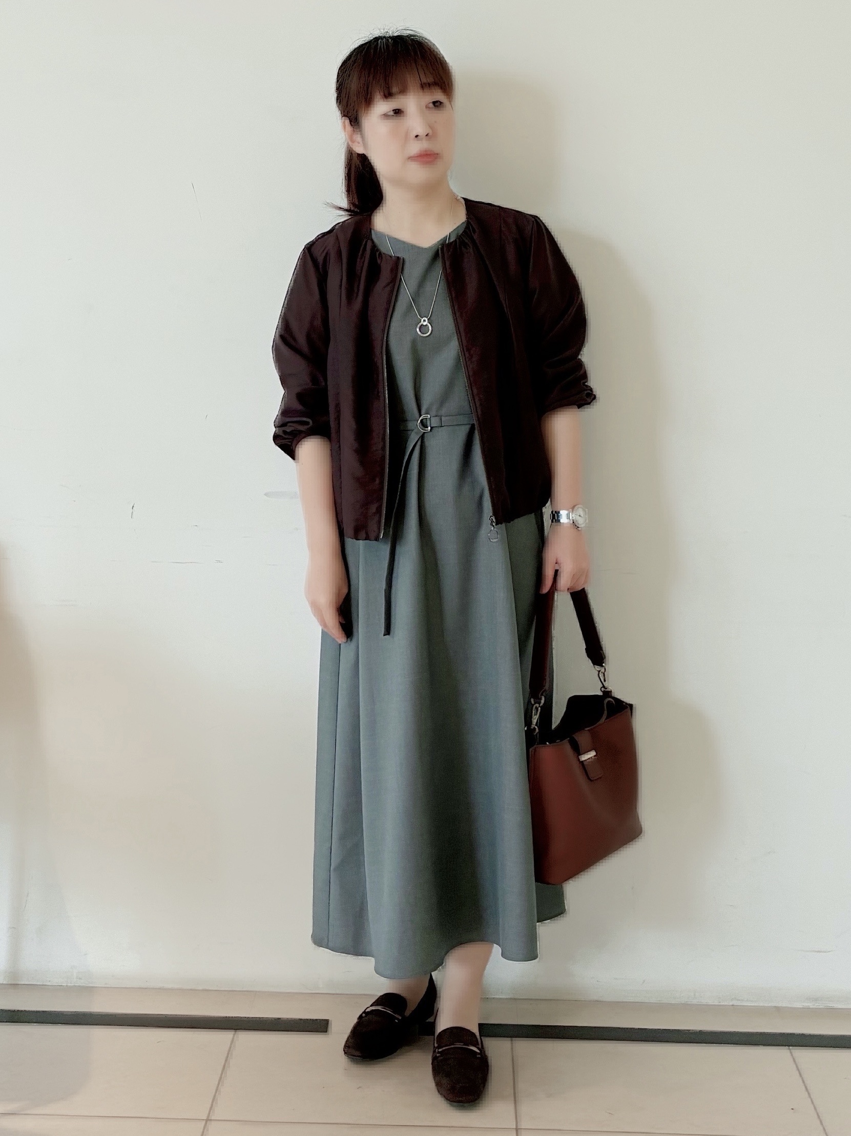 ひーさんの「Reflect｜【ライトアウター／ゆったり羽織れる／気軽な羽織りに◎】ライトブルゾン」を使ったコーディネート