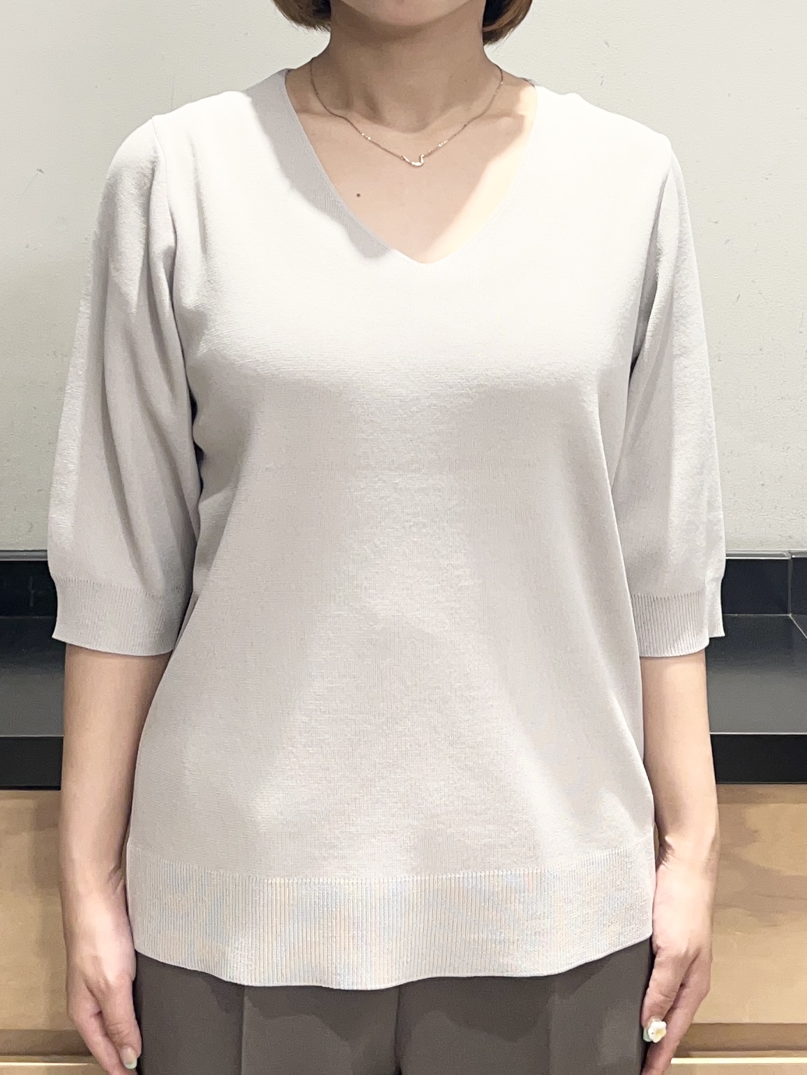 かのさんの「THE SHOP TK｜【セットアップ可】ビジネスノーカラージャケット」を使ったコーディネート
