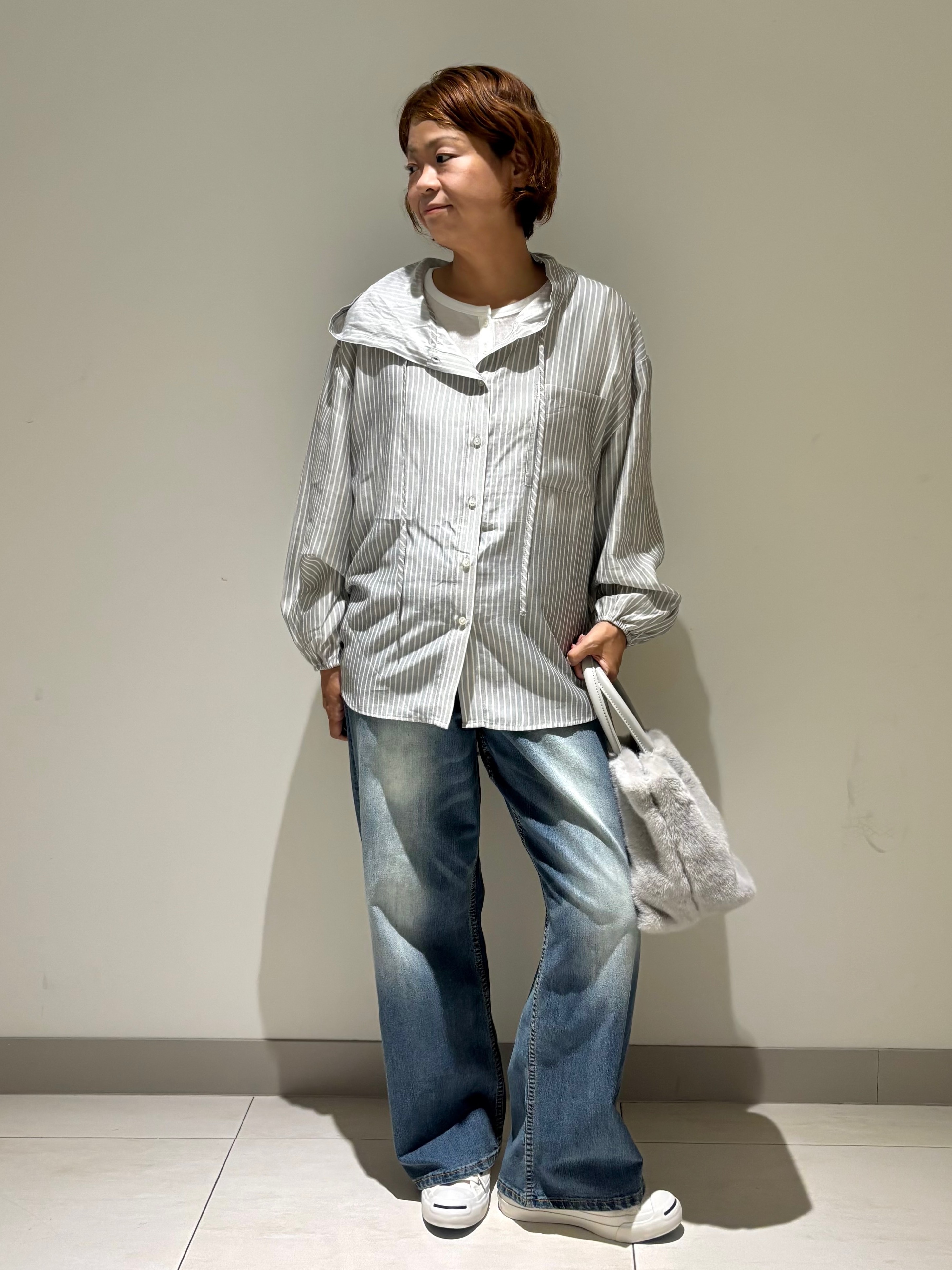 Haruさんの「Dessin｜シアーテレコヘンリーネックプルオーバー」を使ったコーディネート