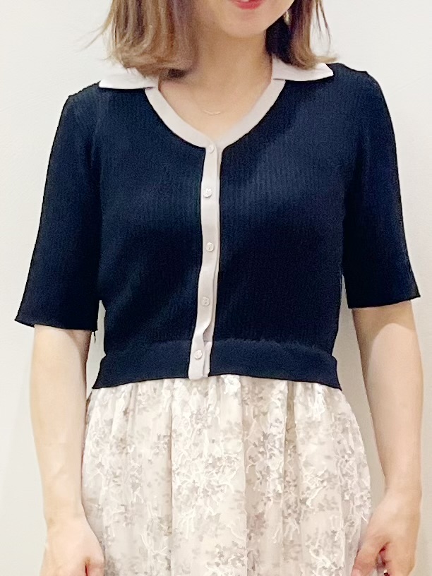 kcさんの「OPAQUE.CLIP｜花柄ドッキング衿付きワンピース【洗濯機OK】」を使ったコーディネート