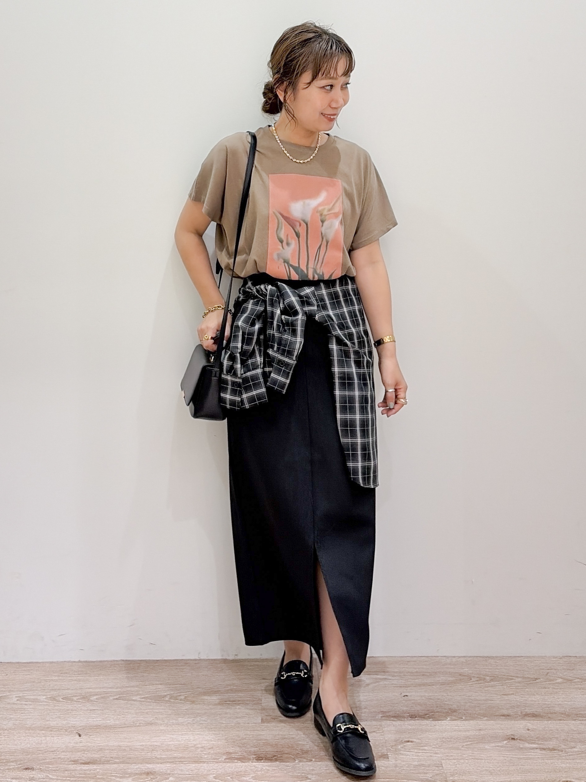 risayanさんの「OPAQUE.CLIP｜フォトプリントTシャツ【洗濯機OK】」を使ったコーディネート