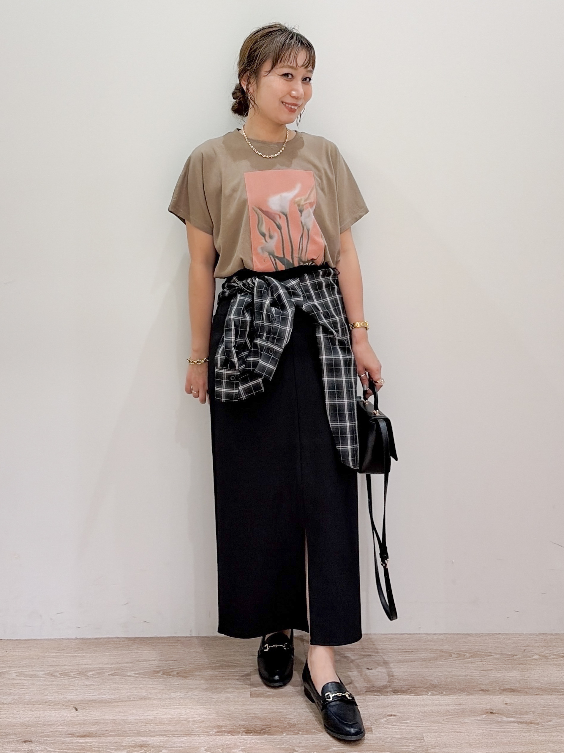 risayanさんの「OPAQUE.CLIP｜フォトプリントTシャツ【洗濯機OK】」を使ったコーディネート