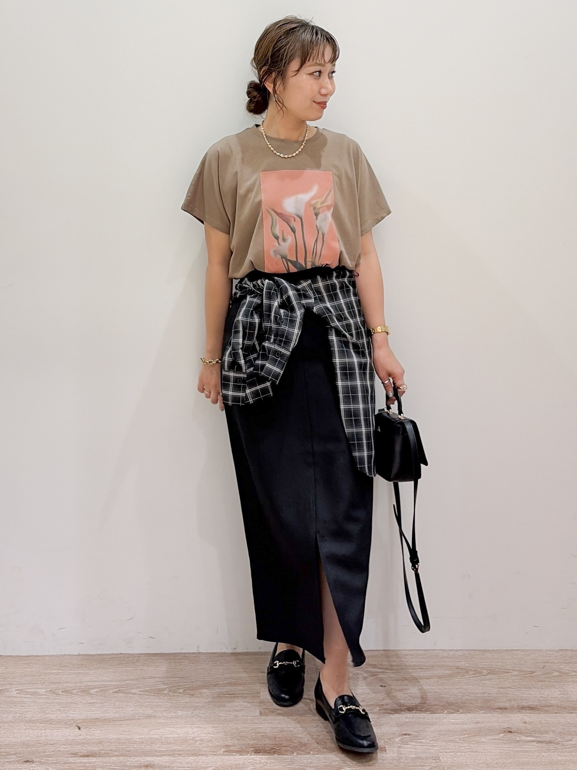 risayanさんの「OPAQUE.CLIP｜フォトプリントTシャツ【洗濯機OK】」を使ったコーディネート