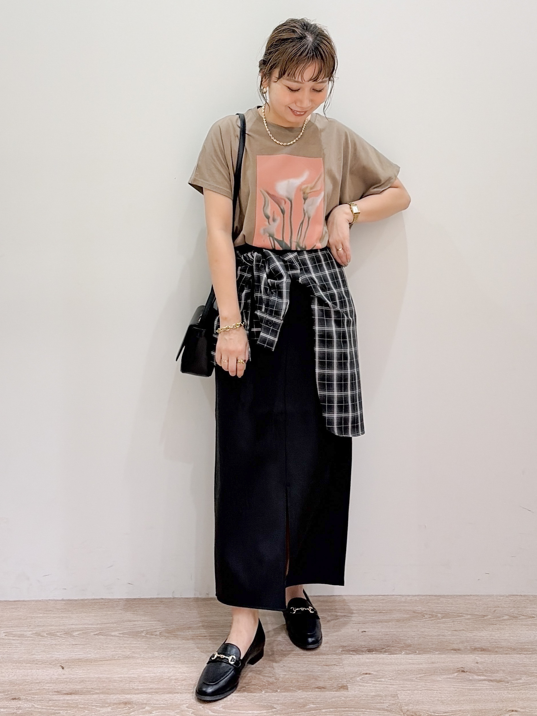 risayanさんの「OPAQUE.CLIP｜フォトプリントTシャツ【洗濯機OK】」を使ったコーディネート